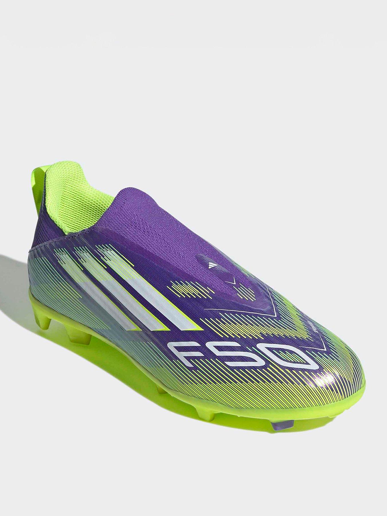 stillFront image of adidas-junior-f50-league-laceless-firm-ground-football-boots-purple