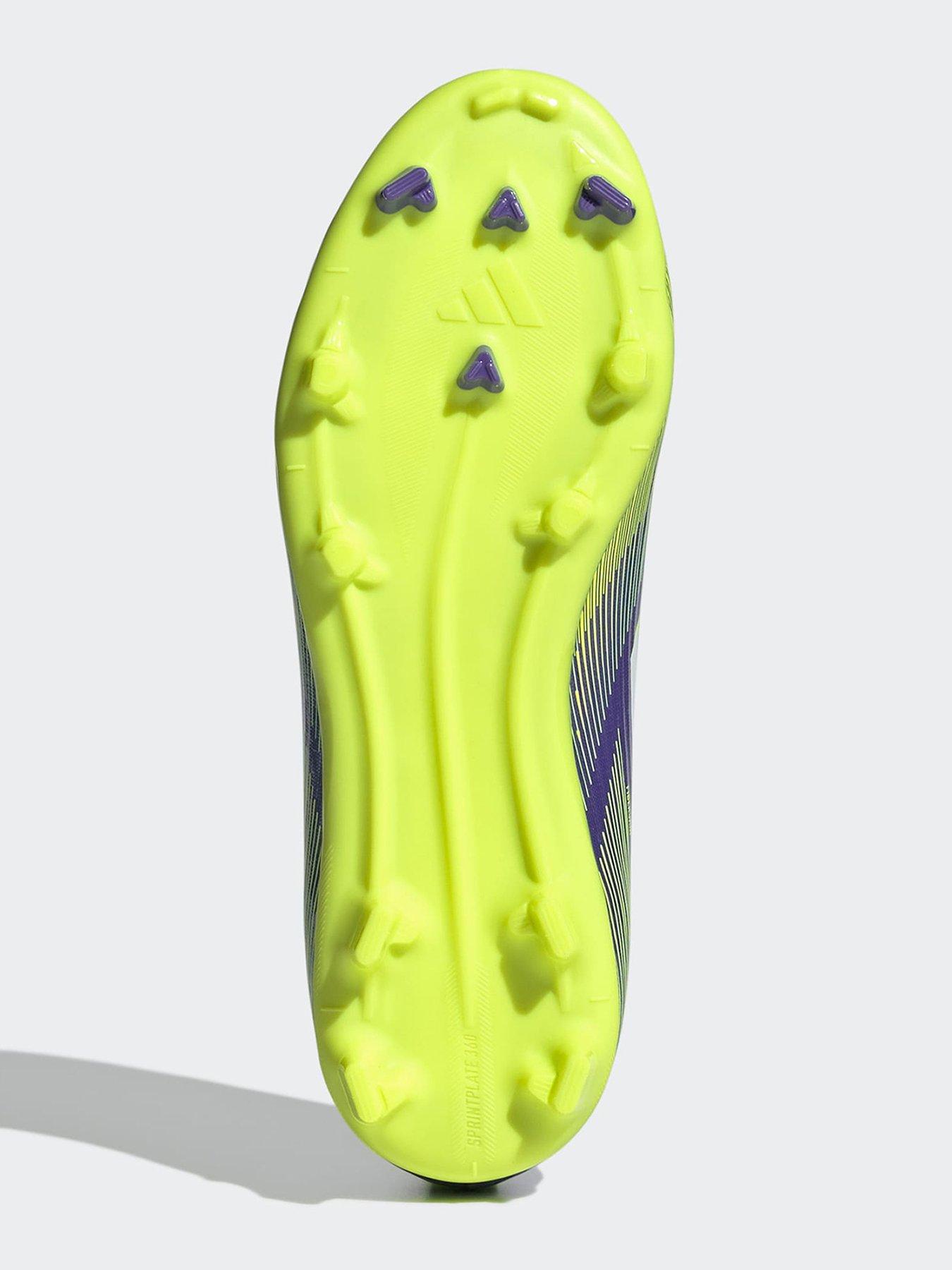  image of adidas-junior-f50-league-laceless-firm-ground-football-boots-purple