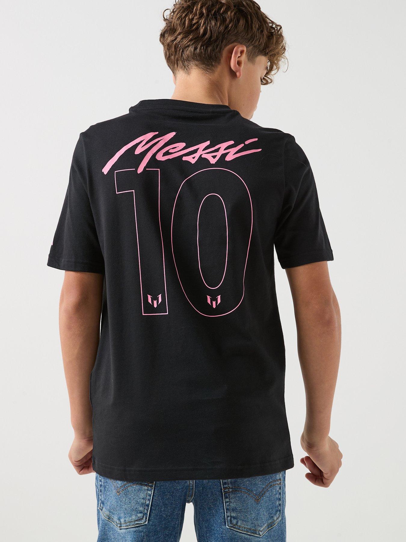 adidas Junior Messi Logo T-Shirt - Black