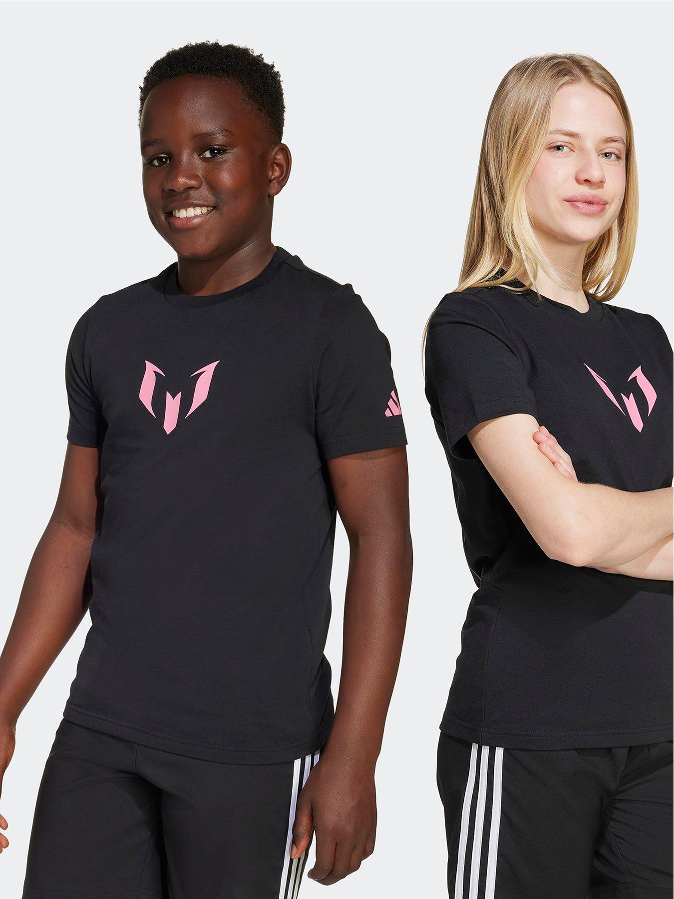 adidas Junior Messi Logo T-Shirt - Black