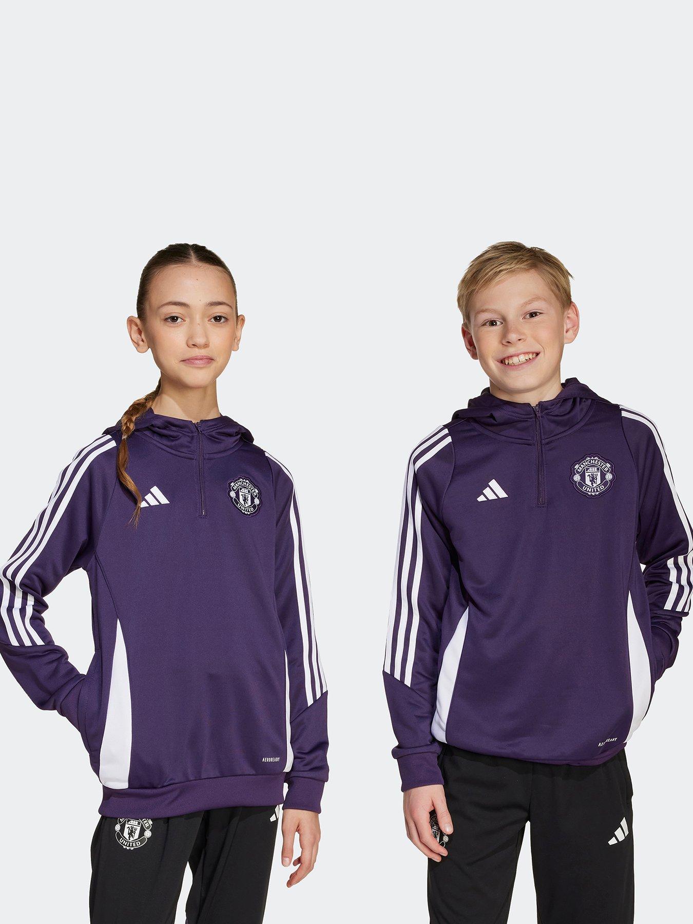 undefined Junior Manchester United Training Hoodie - Purple