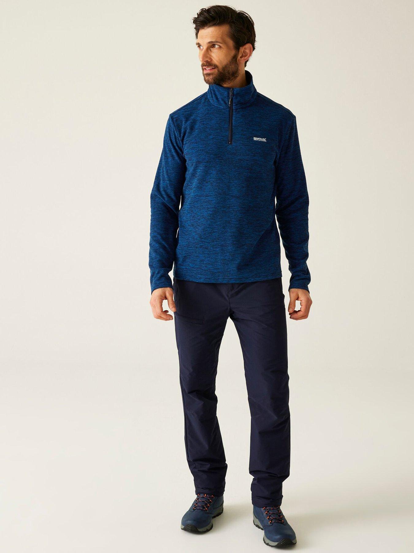  image of regatta-mens-thomspon-marl-fleece-blue