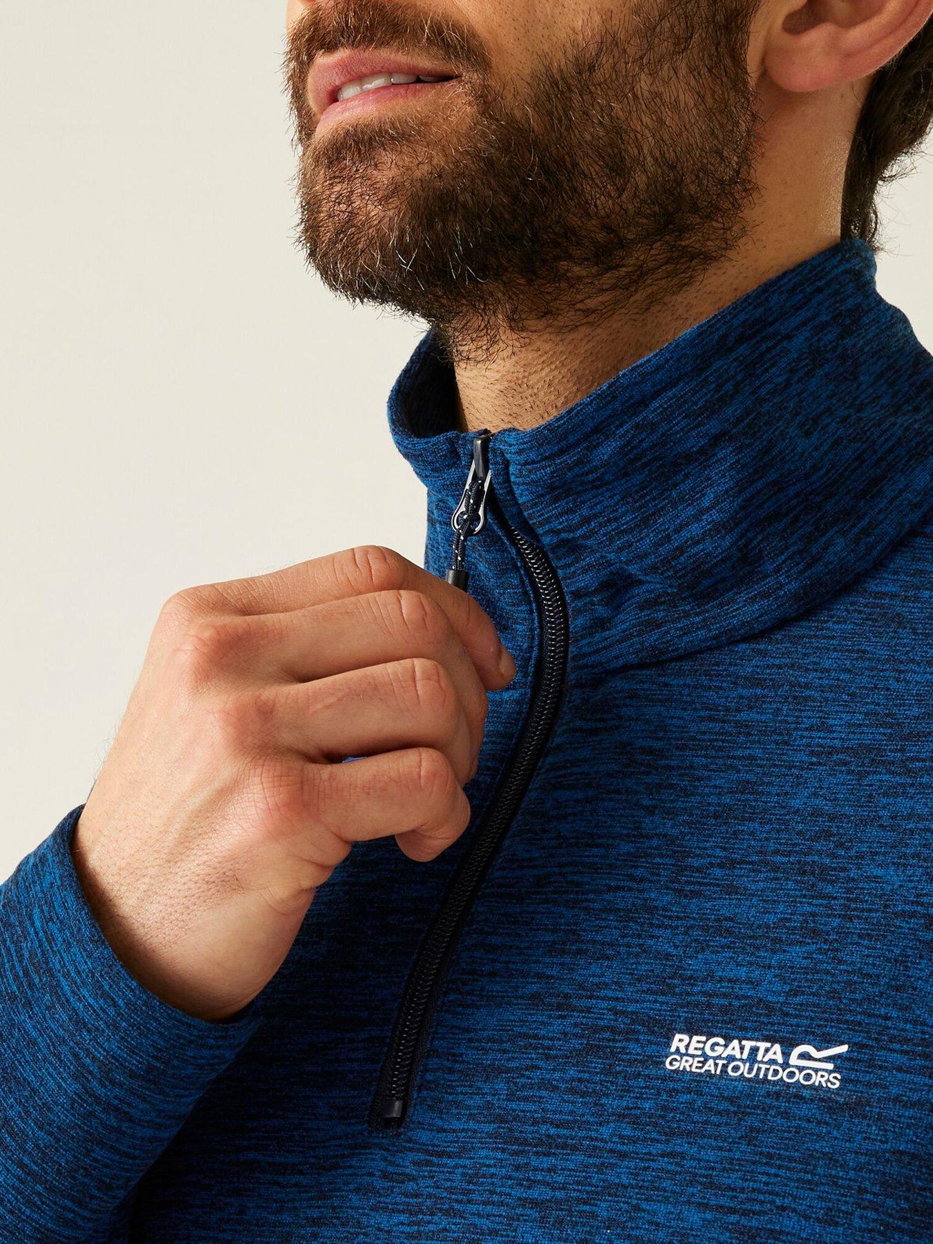  image of regatta-mens-thomspon-marl-fleece-blue