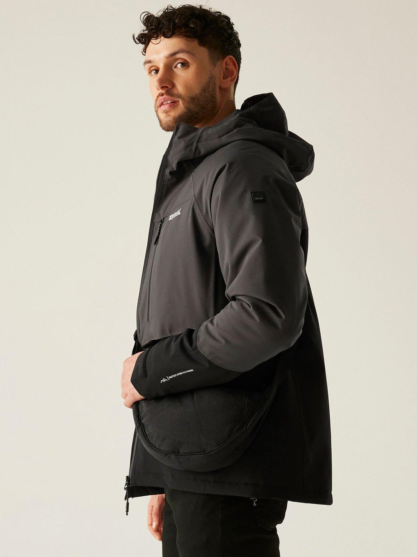  image of regatta-mens-highton-stretch-padded-waterproof-insulated-jacket-grey