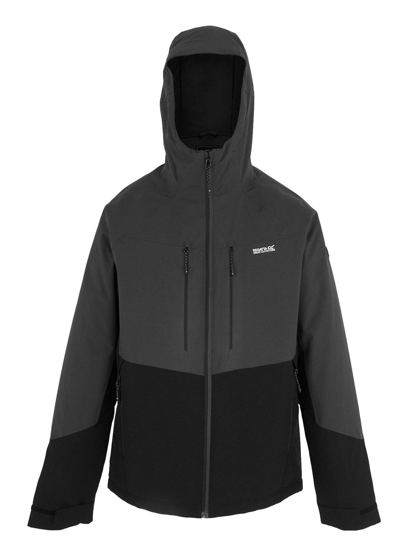  image of regatta-mens-highton-stretch-padded-waterproof-insulated-jacket-grey