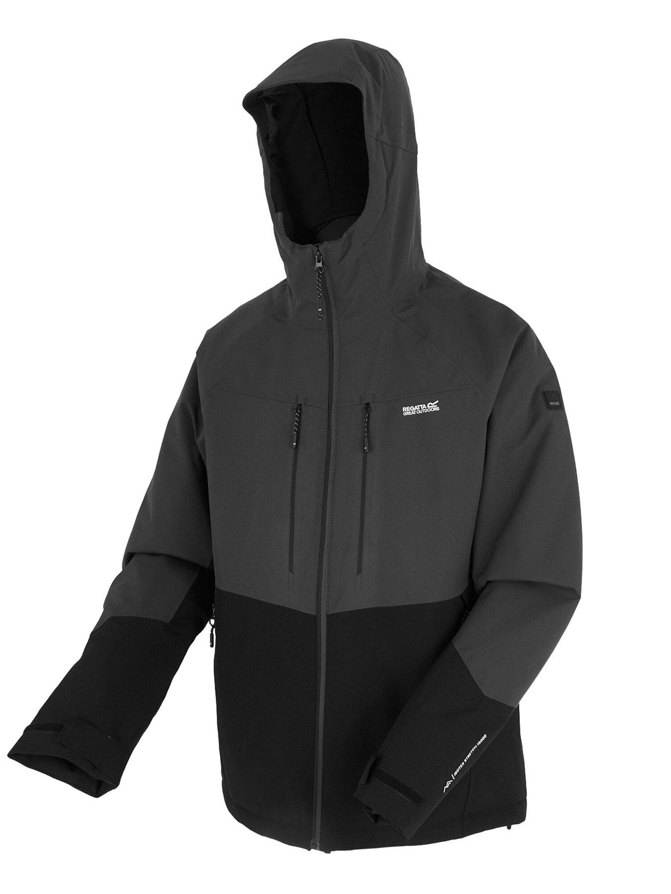 image of regatta-mens-highton-stretch-padded-waterproof-insulated-jacket-grey