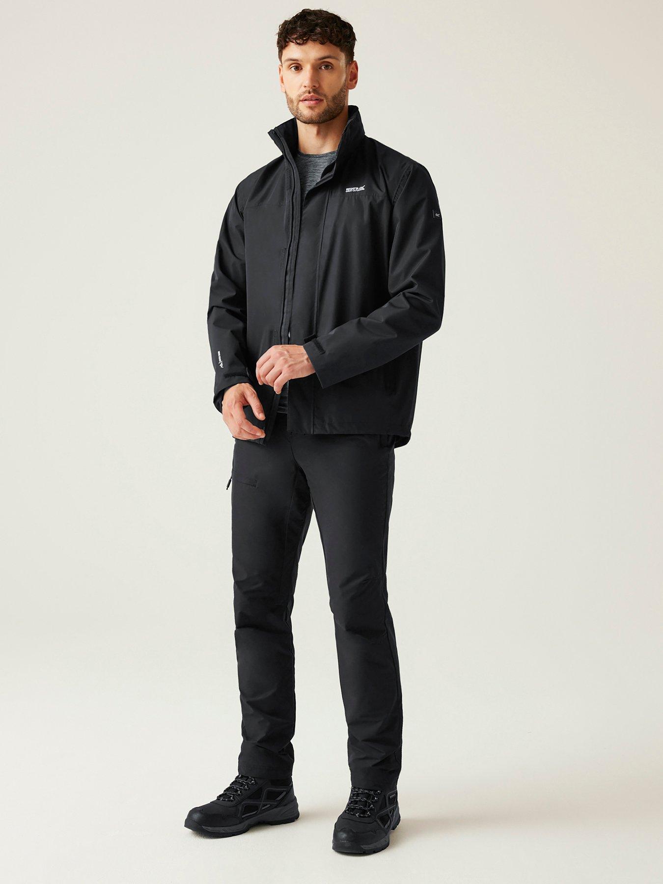  image of regatta-mens-matt-ii-waterproof-shell-jacket-black