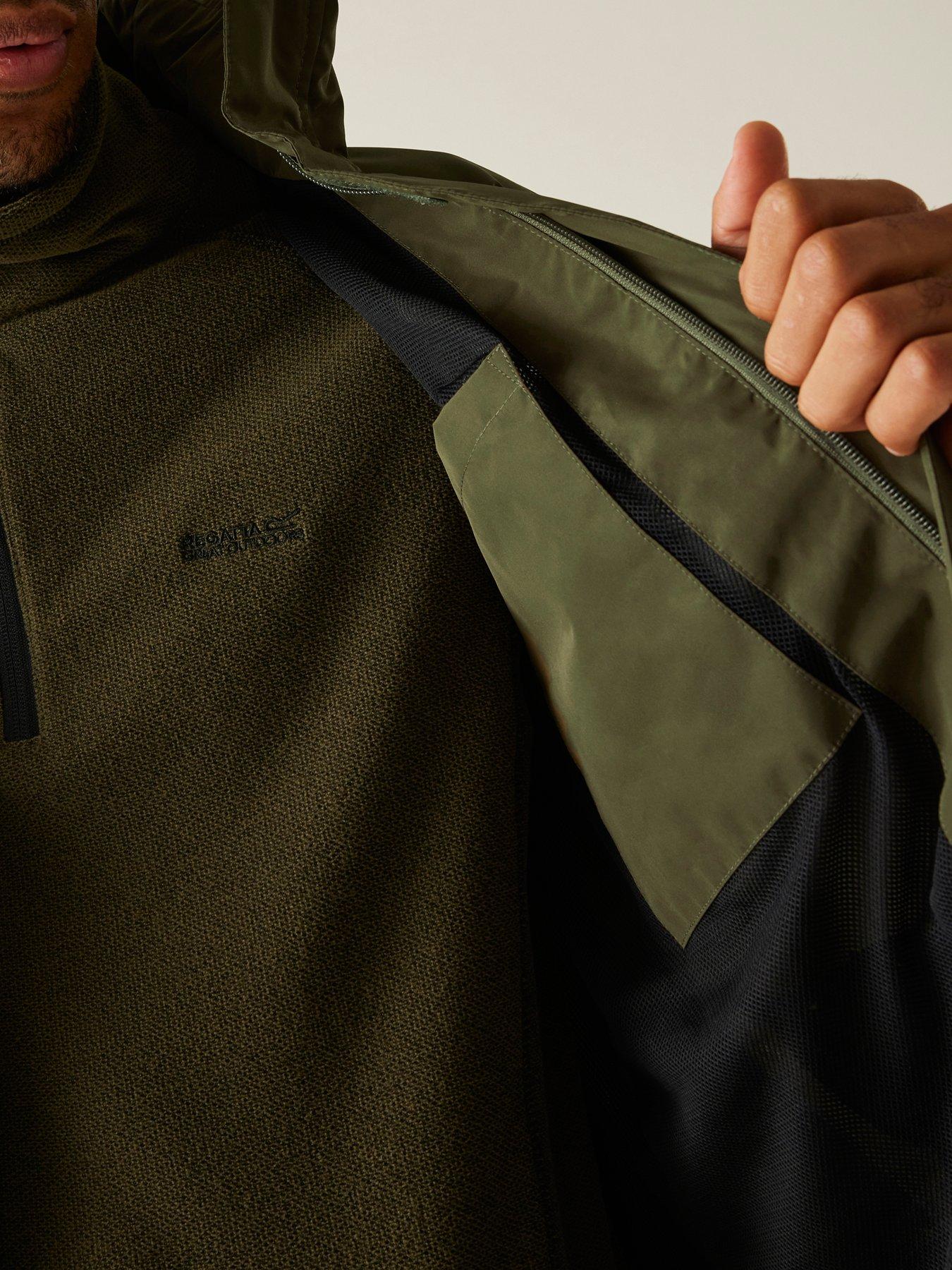  image of regatta-mens-matt-ii-waterproof-shell-jacket-green