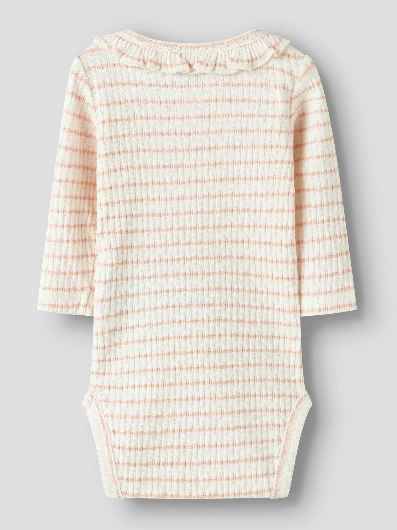 back image of lil-atelier-baby-girls-frill-striped-long-sleeve-bodysuit-light-pink