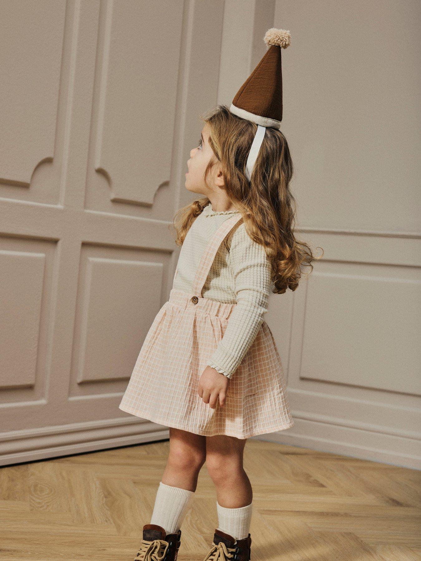 Image 2 of 4 of Lil Atelier Mini Girls Frill Long Sleeve Tshirt - Cream