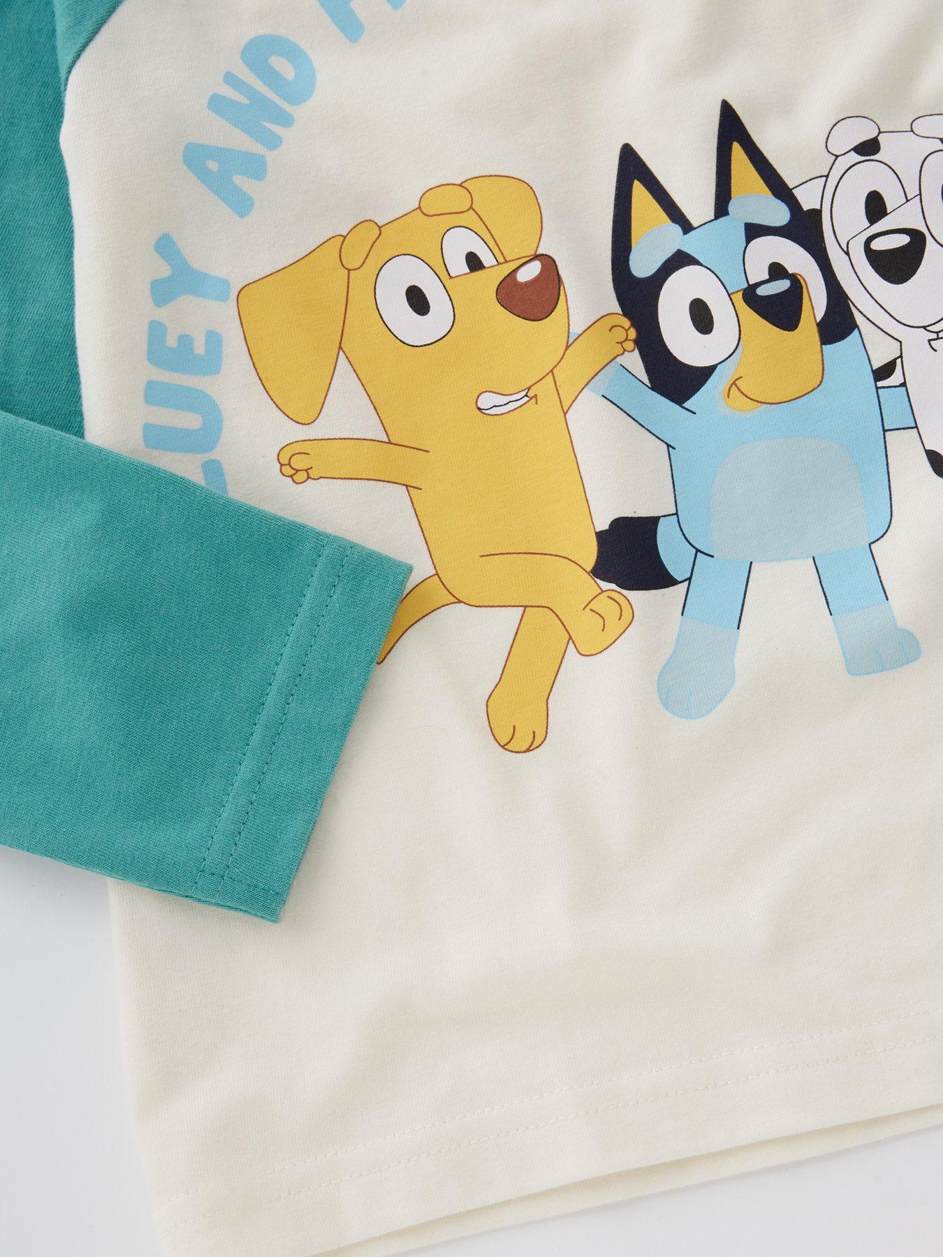  image of bluey-raglan-t-shirts-green