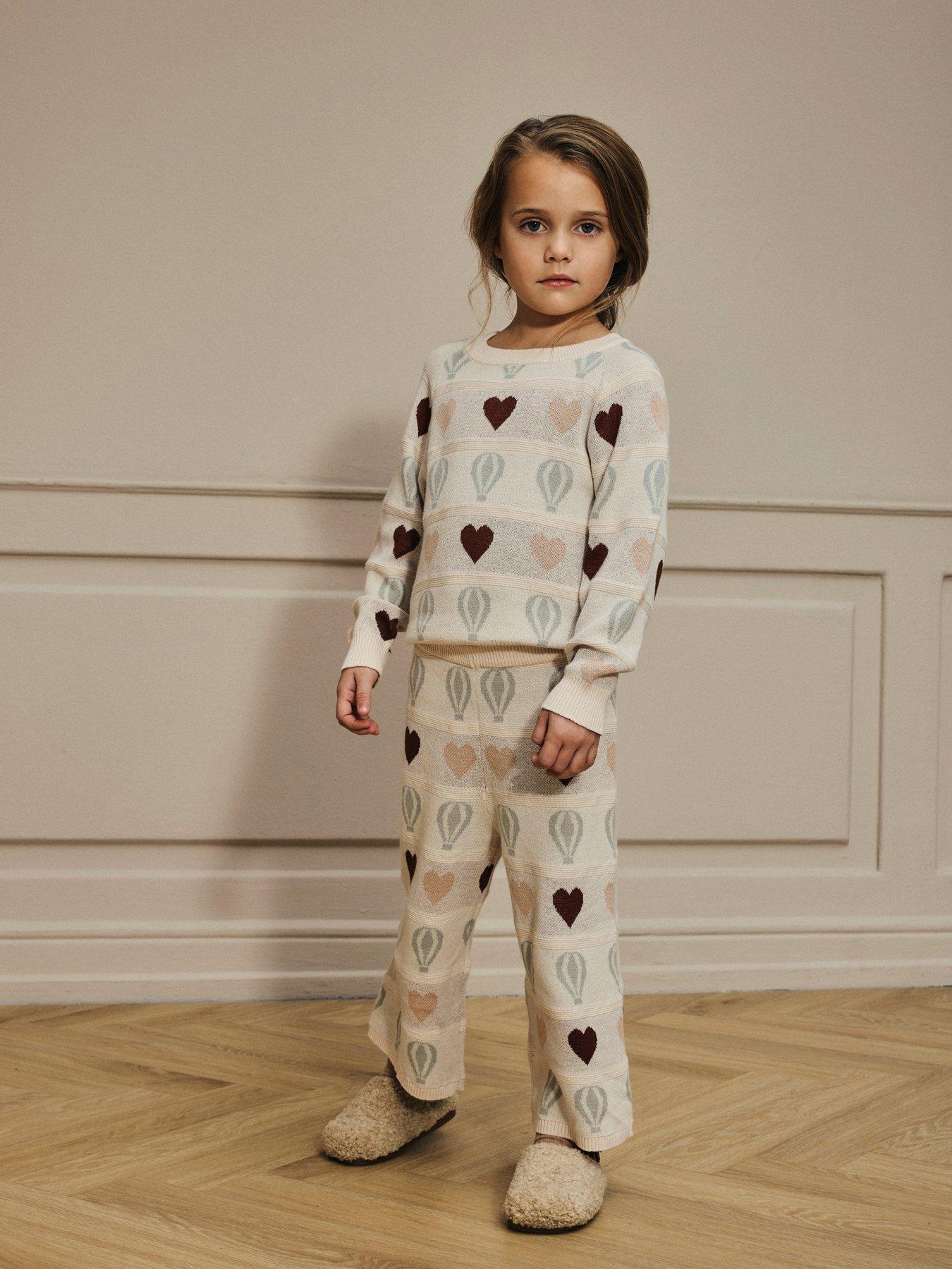 Lil Atelier Mini Girls Hot Air Balloon Knitted Jumper - Light Pink