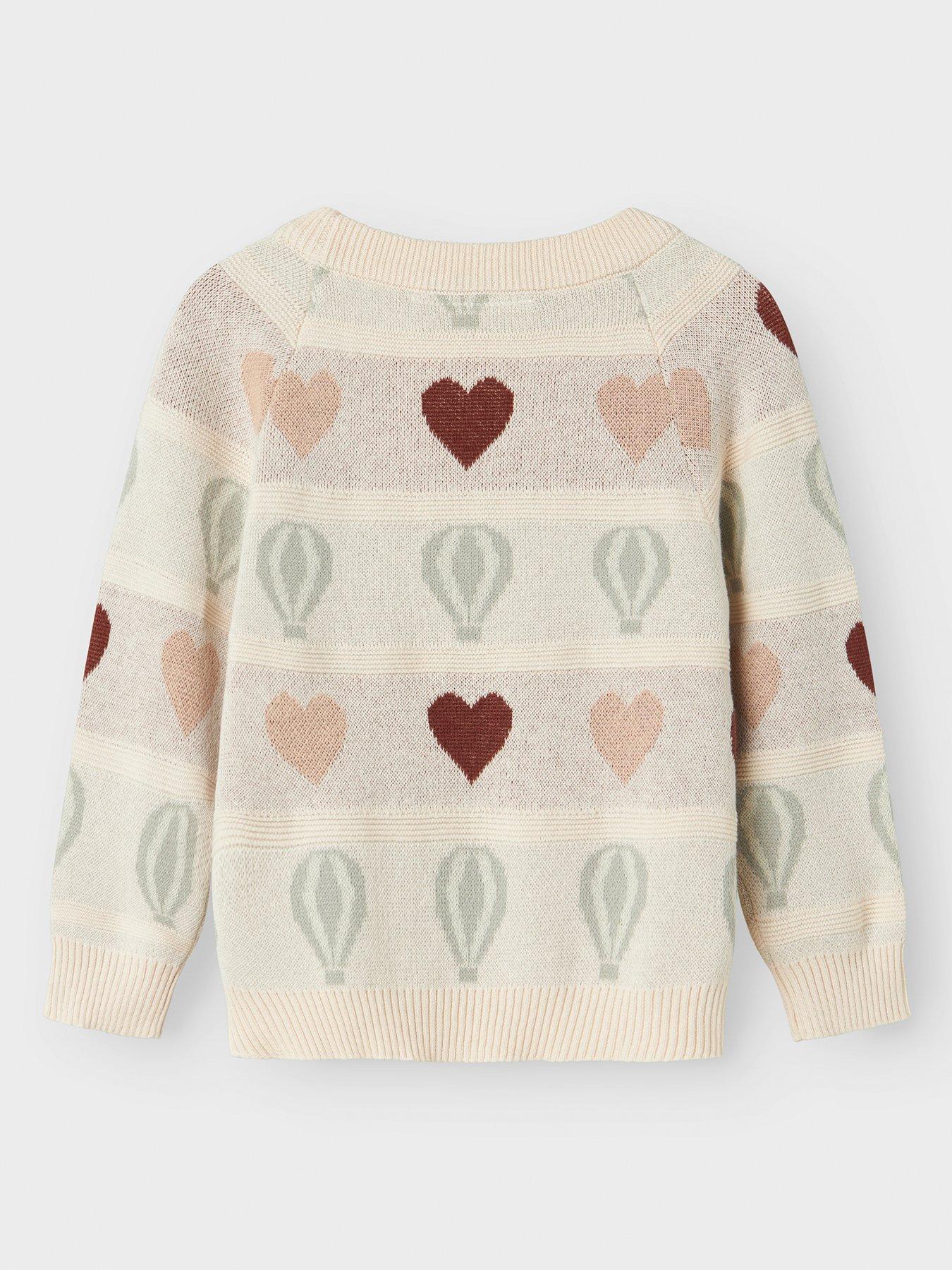 Image 3 of 5 of Lil Atelier Mini Girls Hot Air Balloon Knitted Jumper - Light Pink