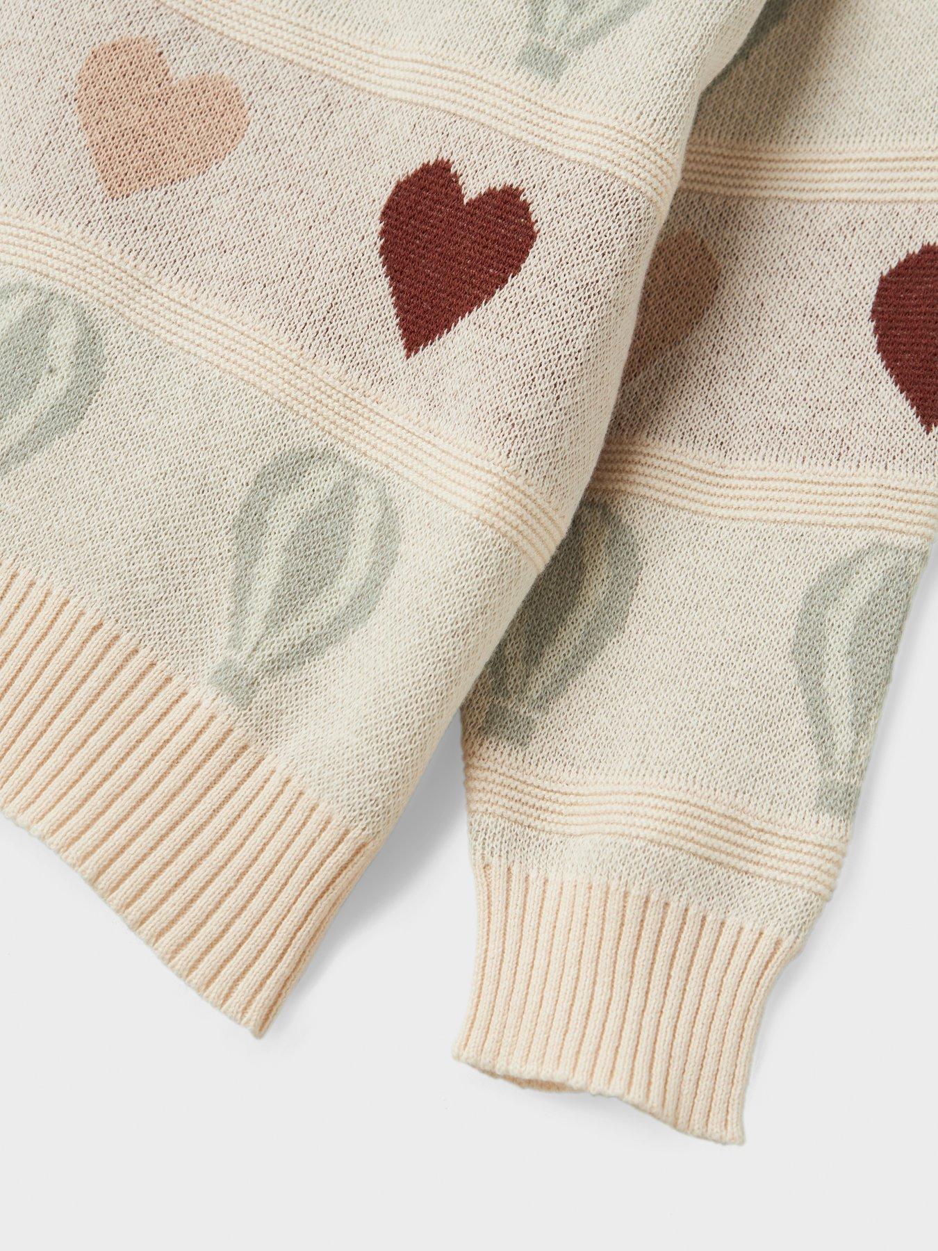 Image 5 of 5 of Lil Atelier Mini Girls Hot Air Balloon Knitted Jumper - Light Pink