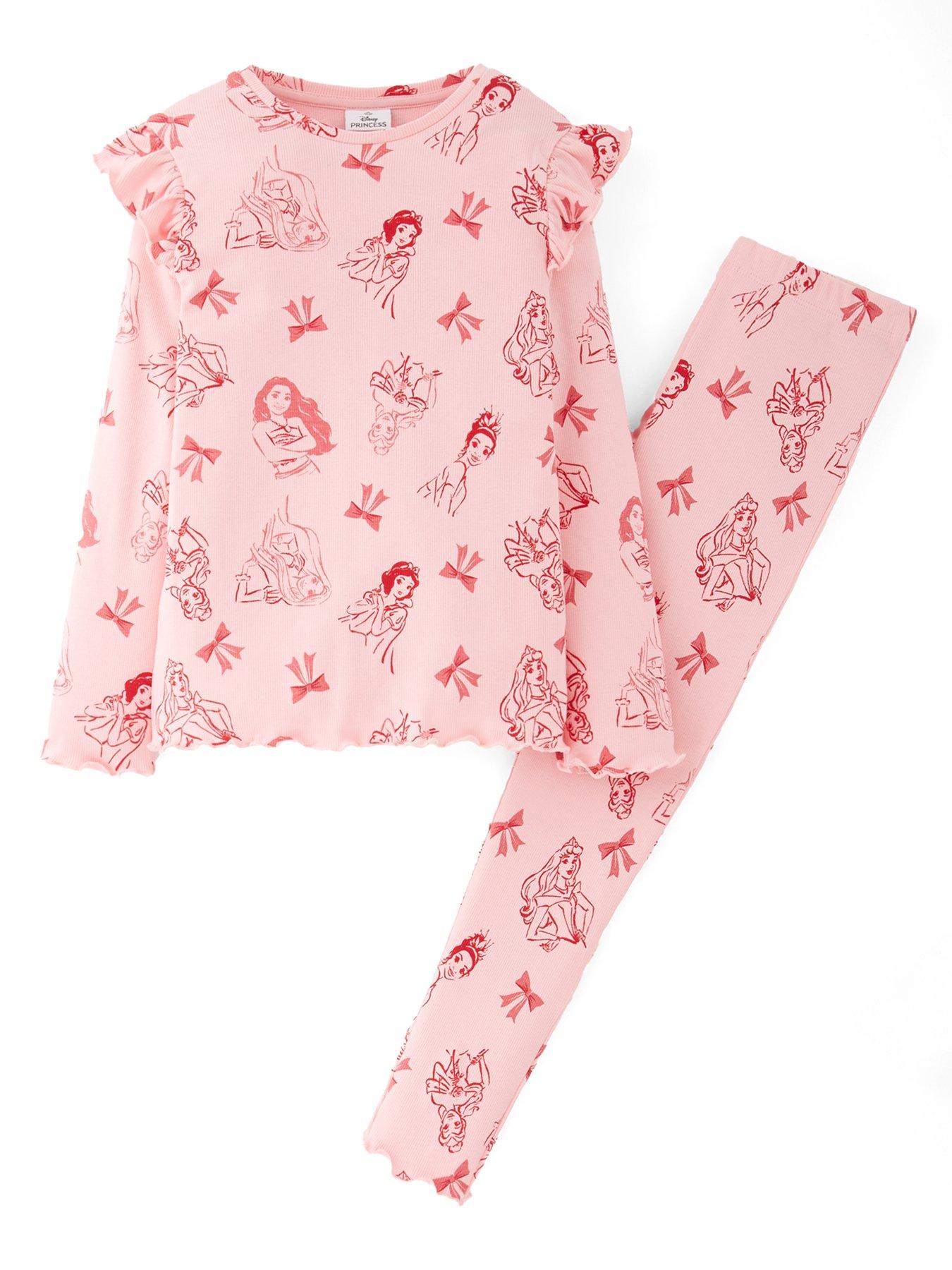 Disney Princess Disney Princess All Over Print Ribbed Pyjamas - Pink