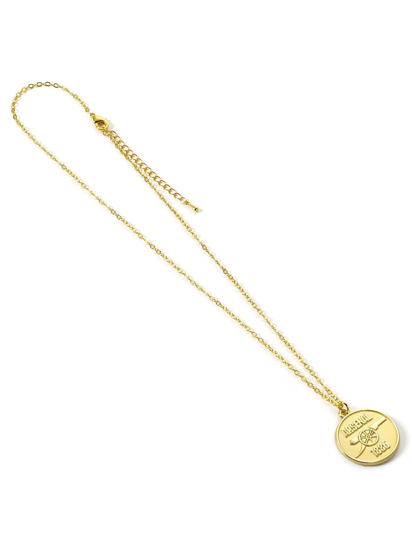  image of arsenal-football-club-gold-tone-crest-necklace