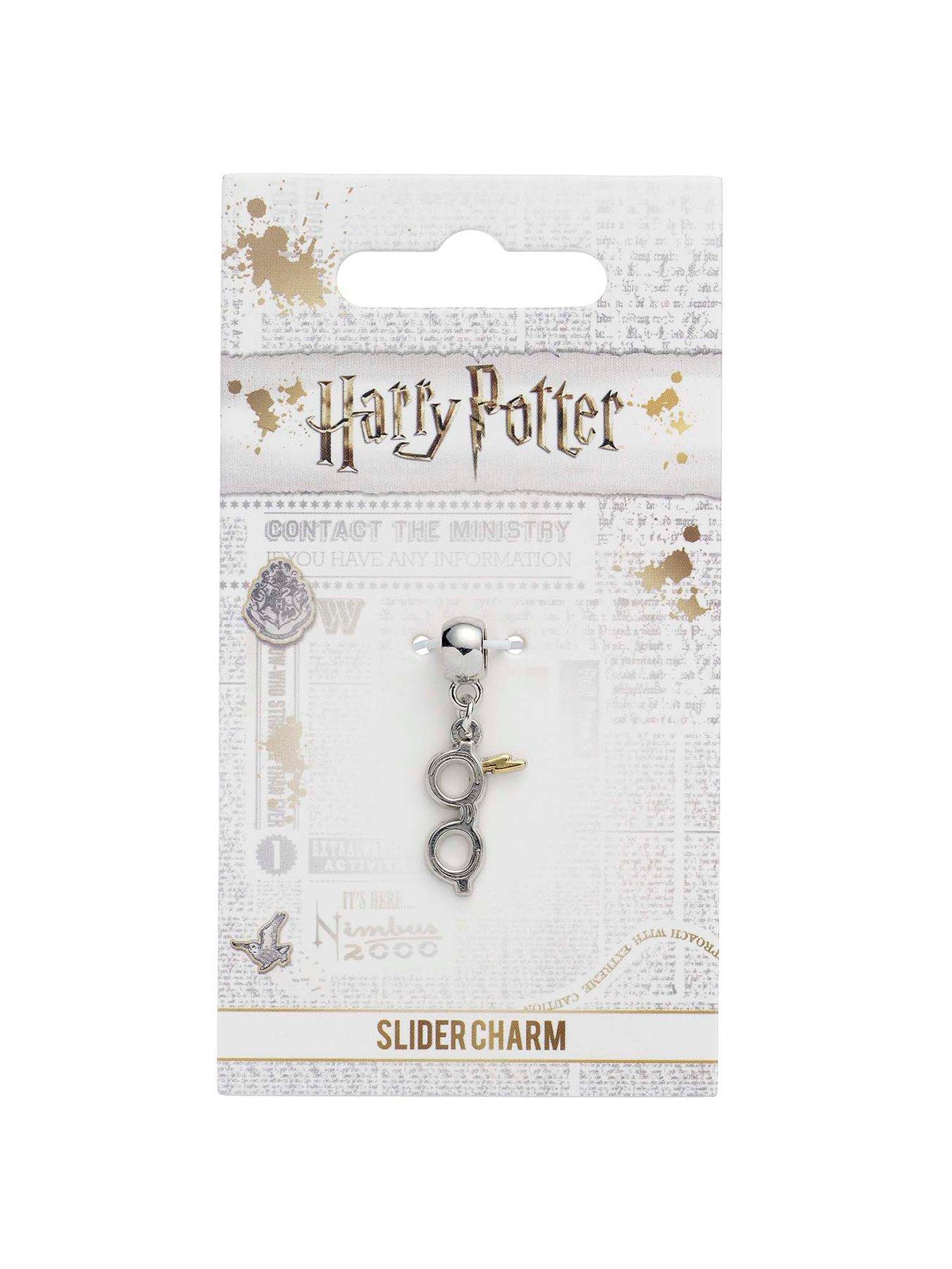  image of harry-potter-lightning-bolt-with-glasses-slider-charm-silver