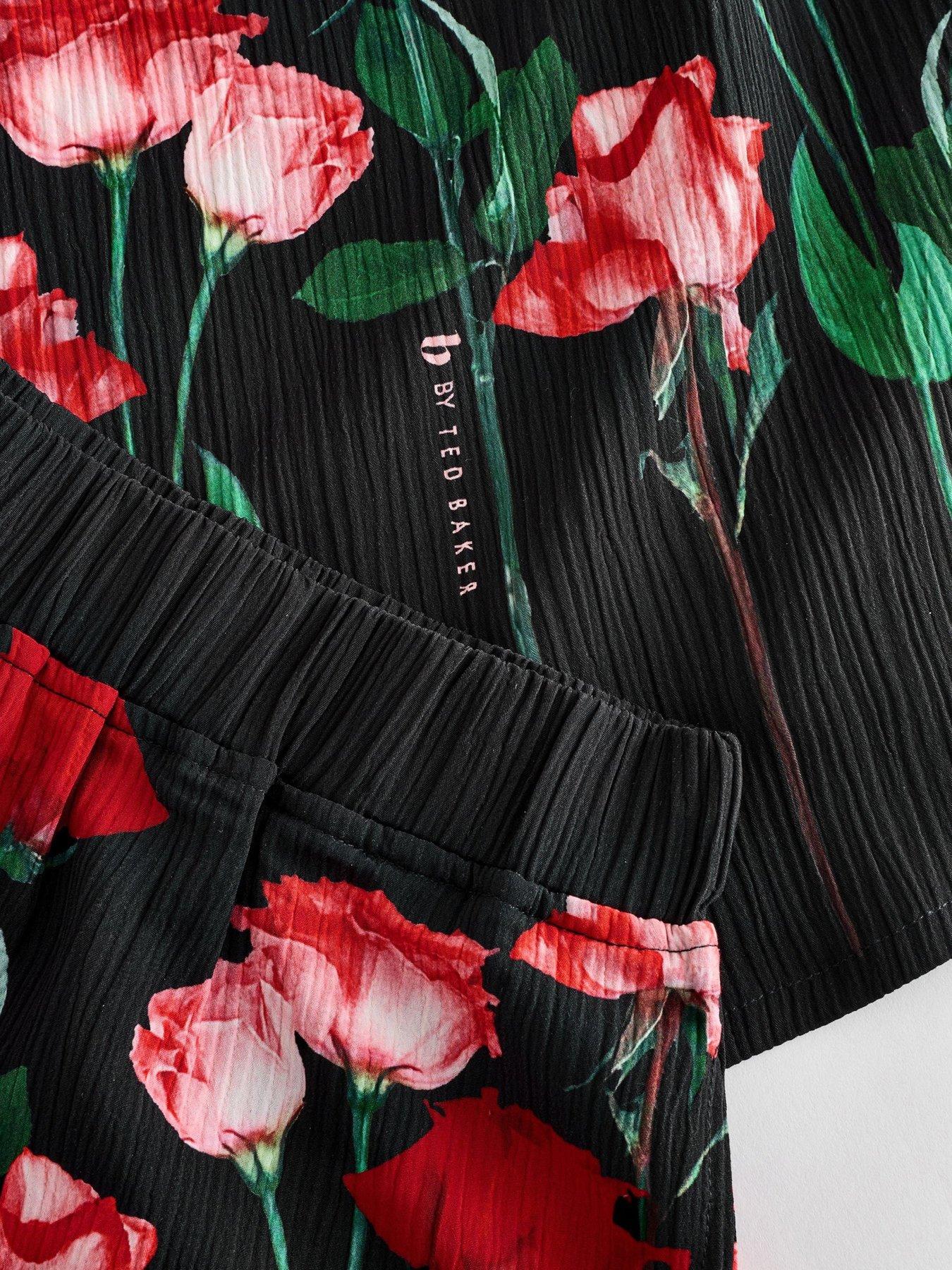 Image 6 of 6 of B By Ted Baker Ted Baker May Roses Vest Set - Black