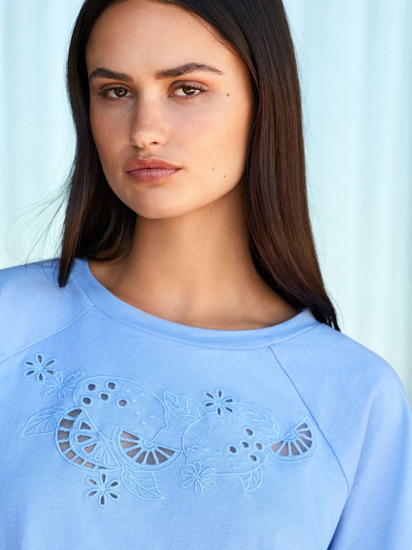 Image 3 of 5 of B By Ted Baker Ted Baker June Lem Tee Short Set - Blue