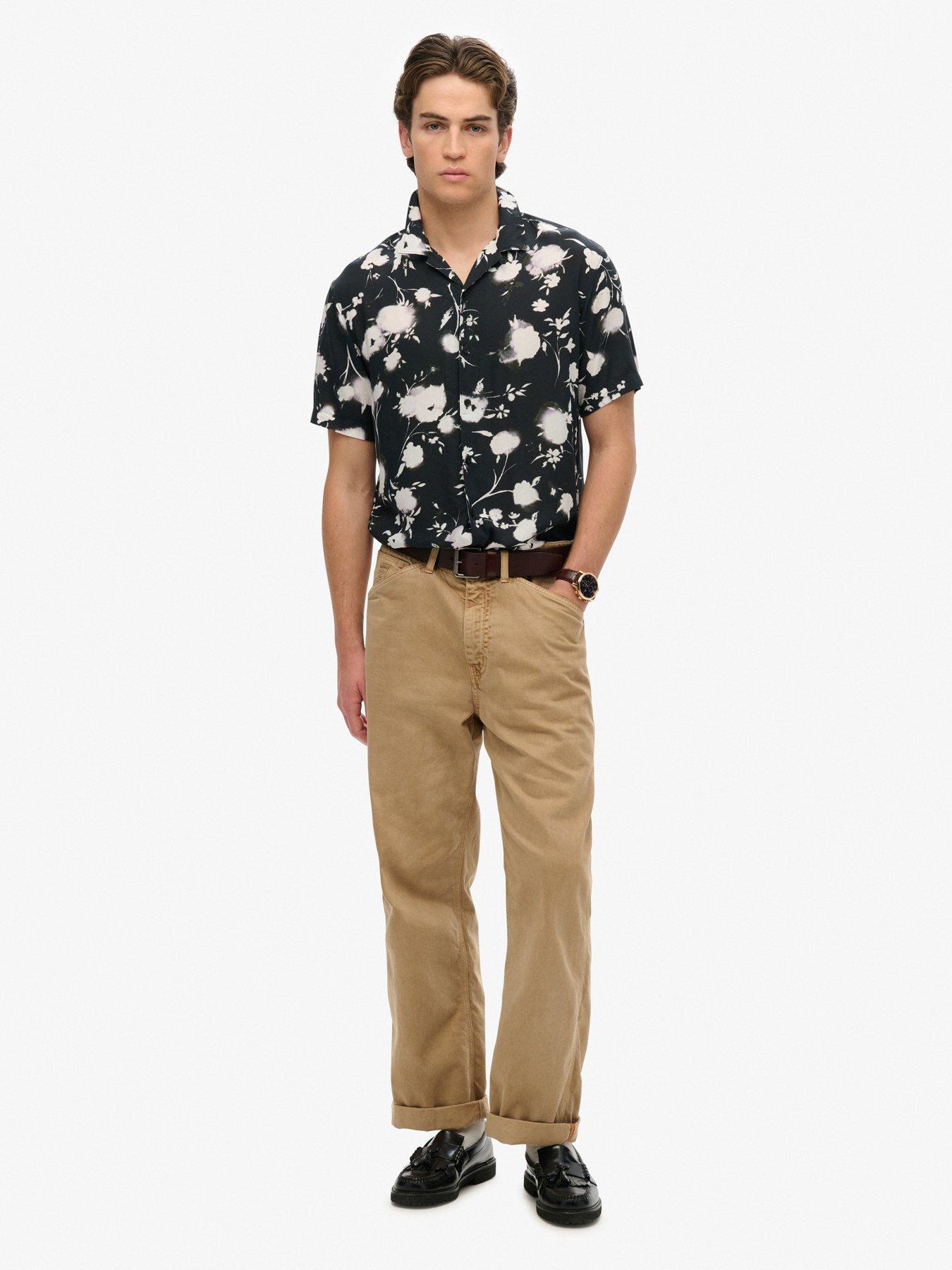  image of superdry-short-sleeve-printed-shirt-black