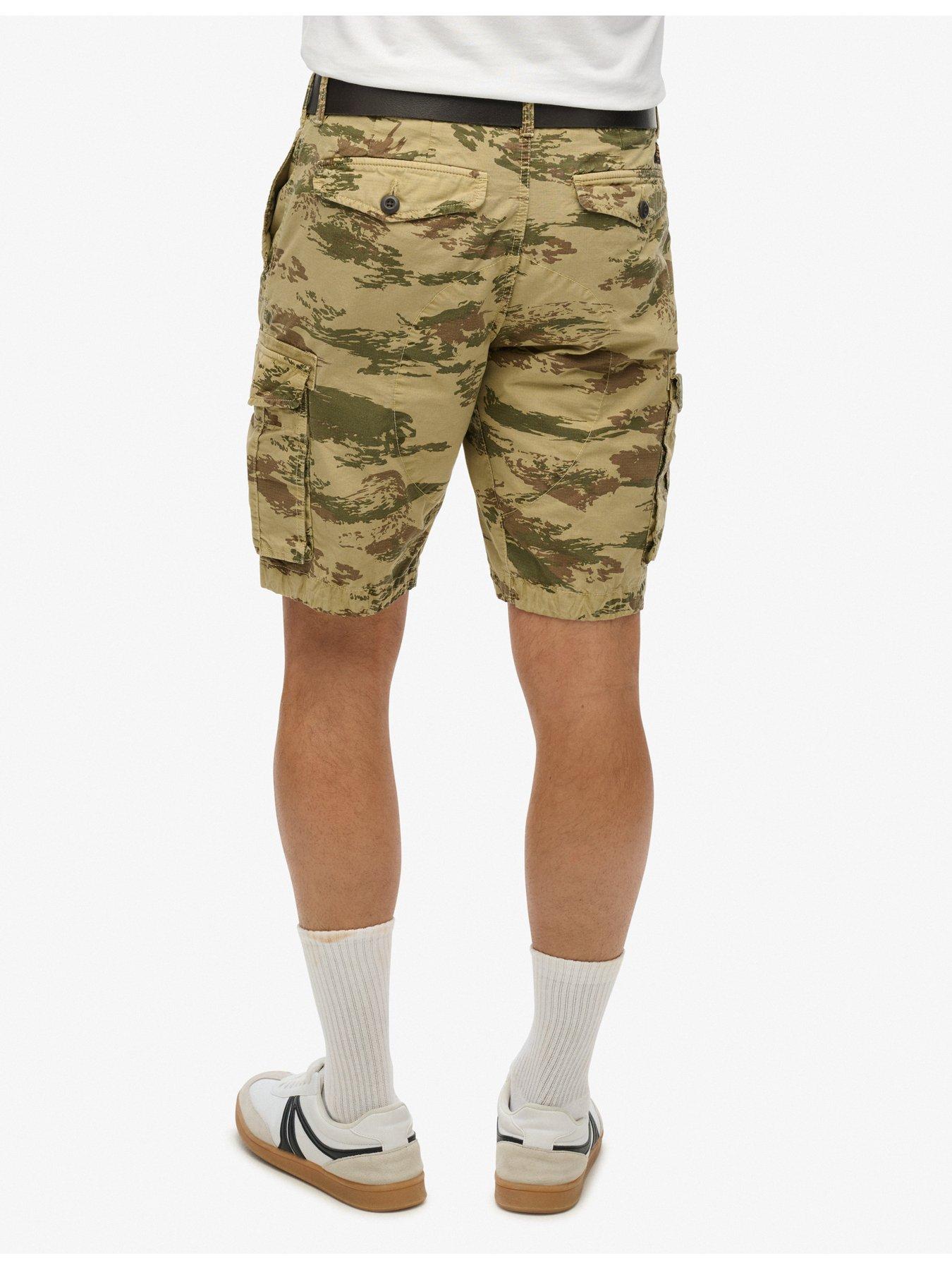 stillFront image of superdry-parachute-light-camo-print-shorts-khaki