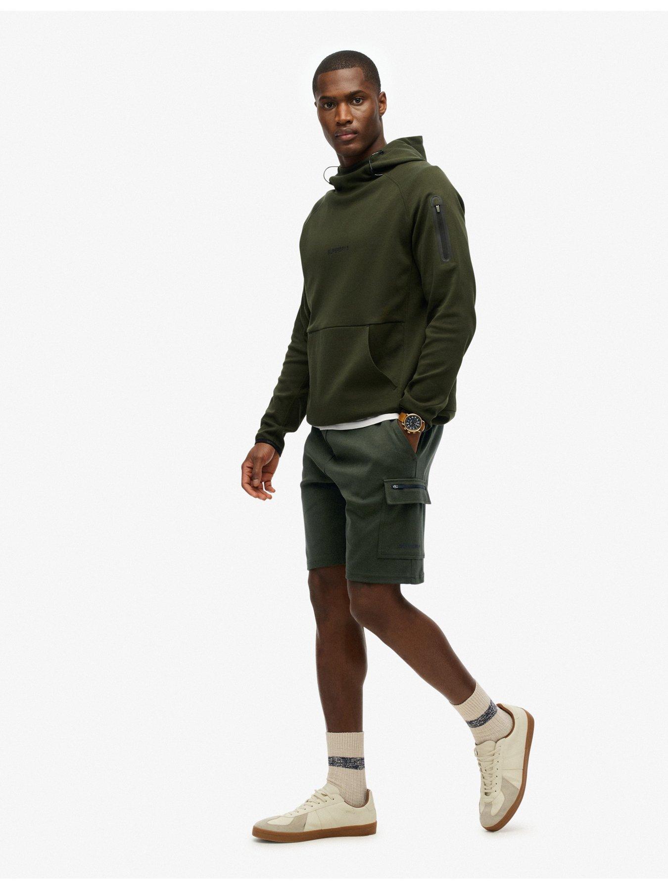  image of superdry-tech-logo-cargo-shorts-khaki