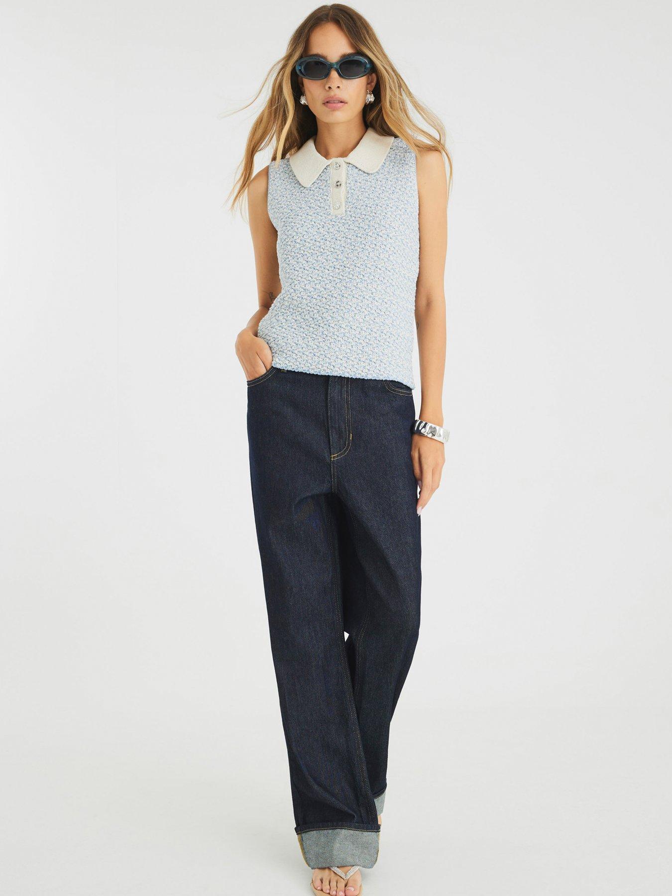 Image 2 of 4 of River Island Boucle Polo - Blue