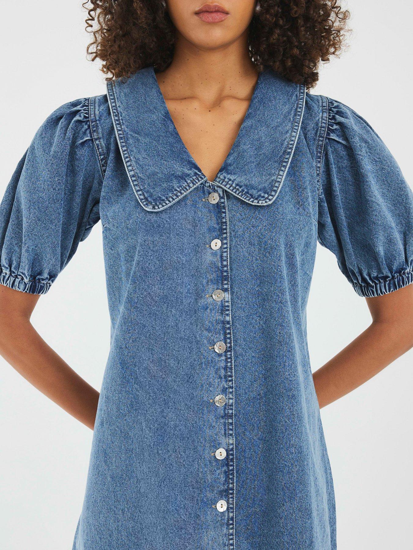 piper shirt dress The Swainston Mineral Washed Shirt Dress in Light Denim Small