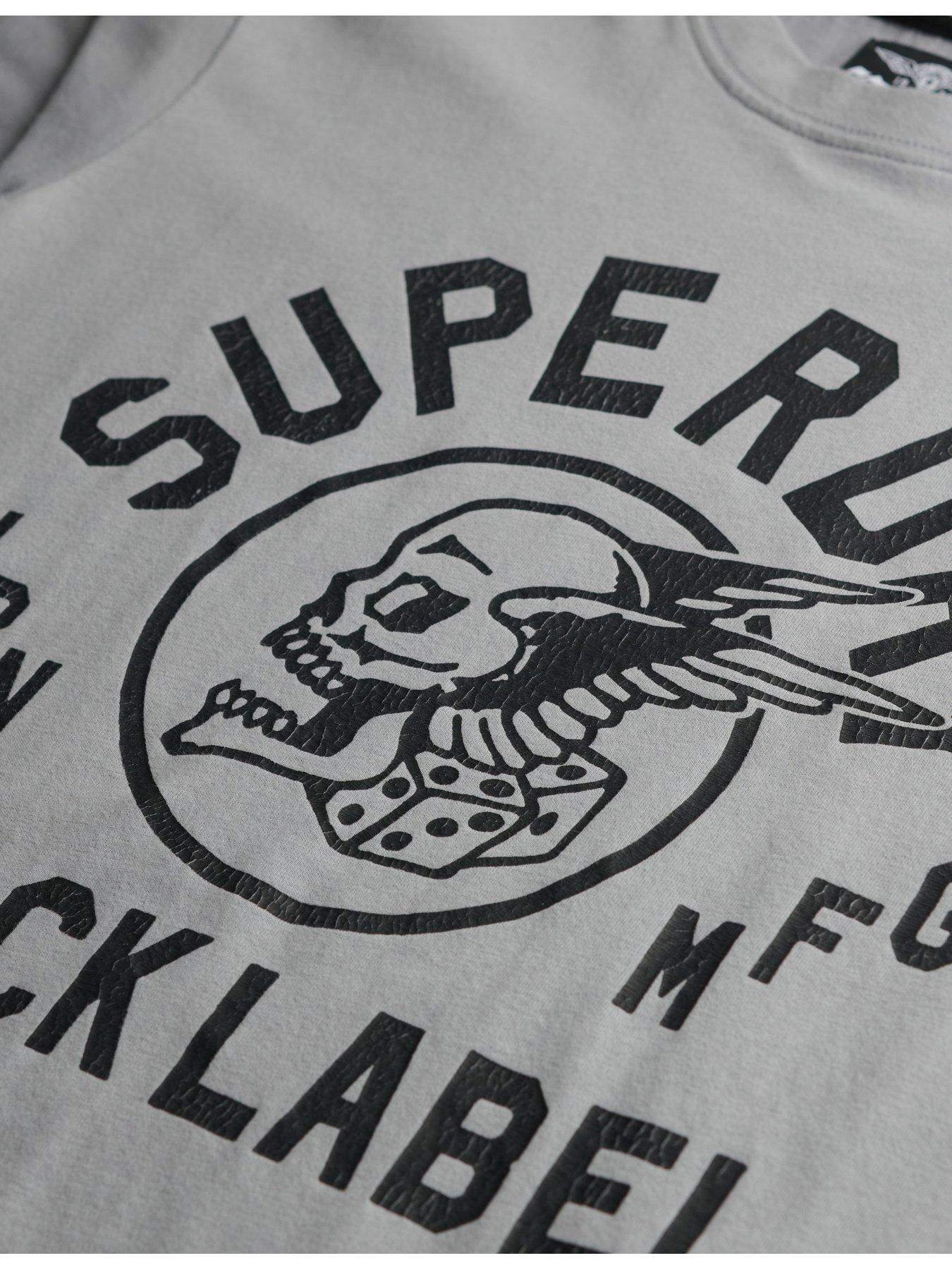  image of superdry-black-label-logo-t-shirt-grey