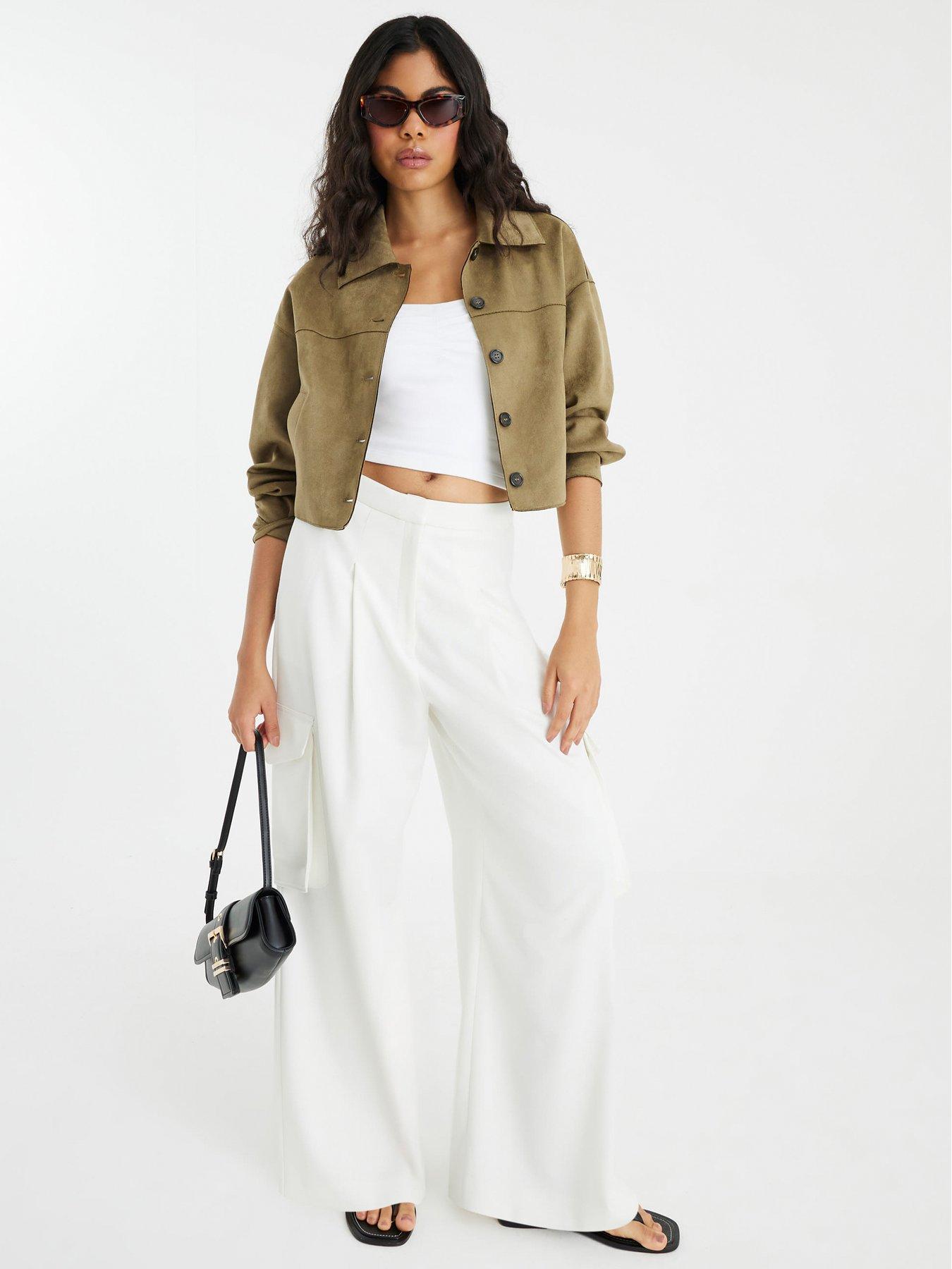 Image 5 of 6 of River Island Suedette Overshirt - Green