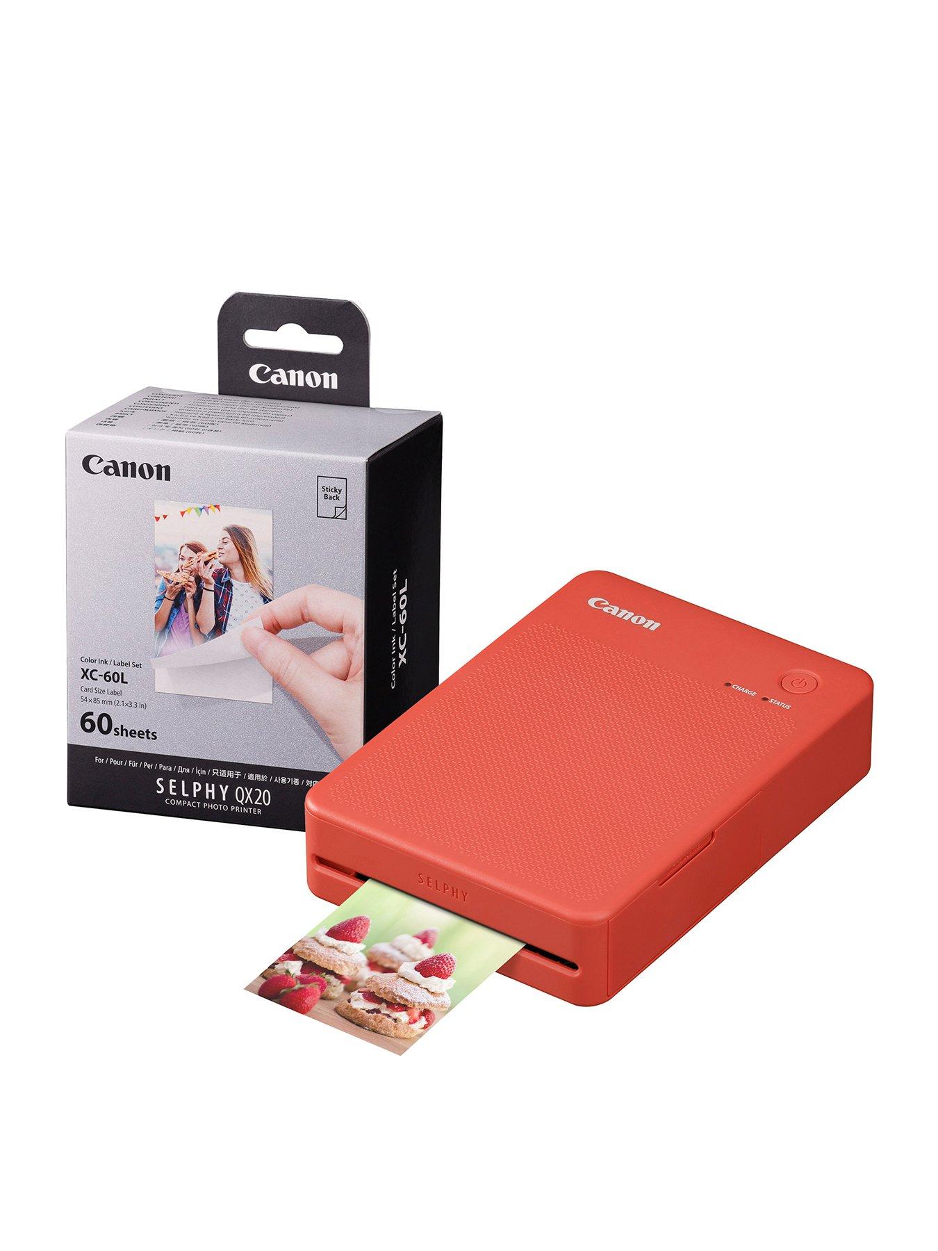 Canon Selphy QX20 Instant Photo Printer Including 60 Shot Print Media - Terracotta Red