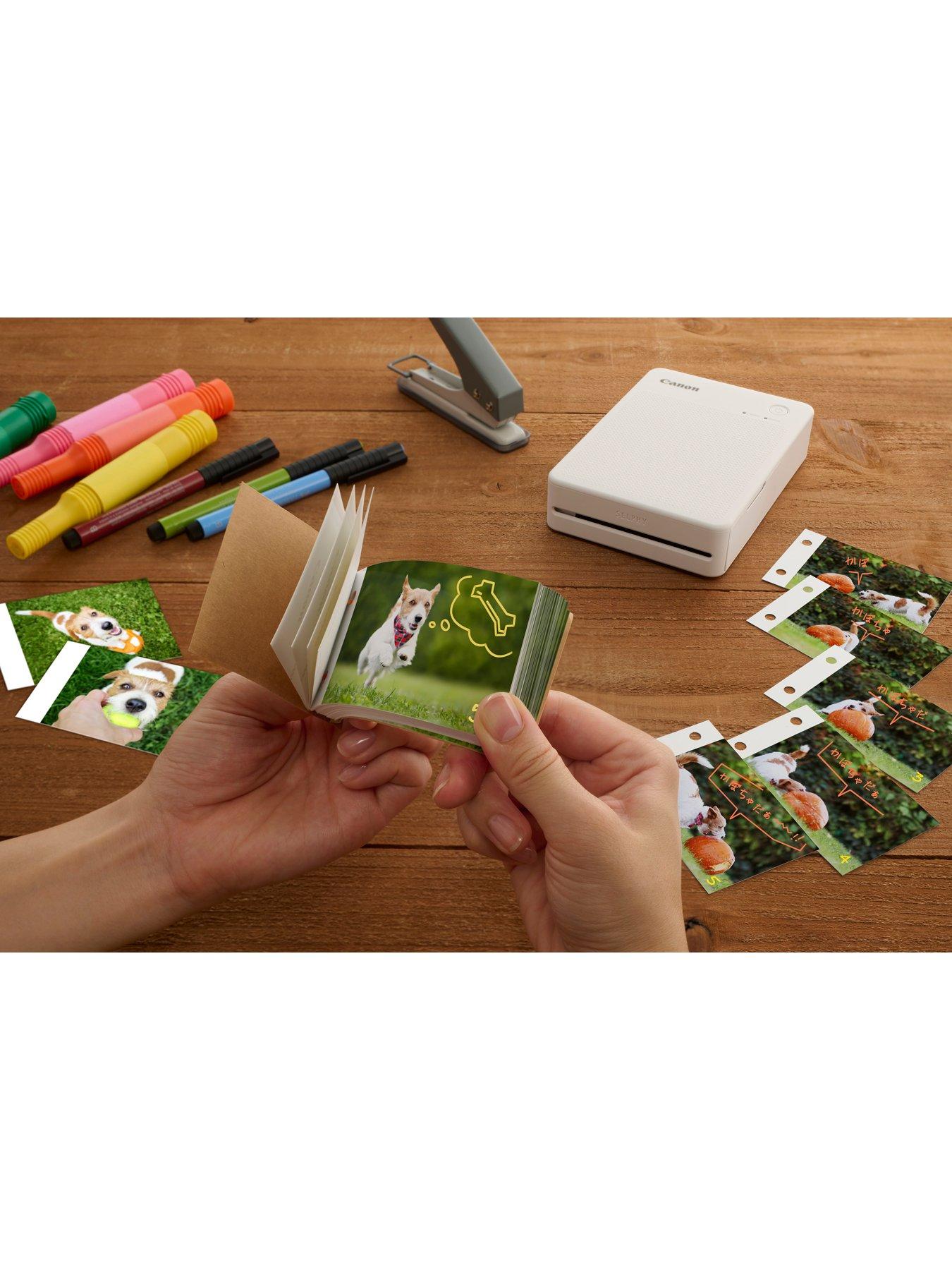  image of canon-selphy-qx20-instant-photo-printer-including-60-shot-print-media-sand-white