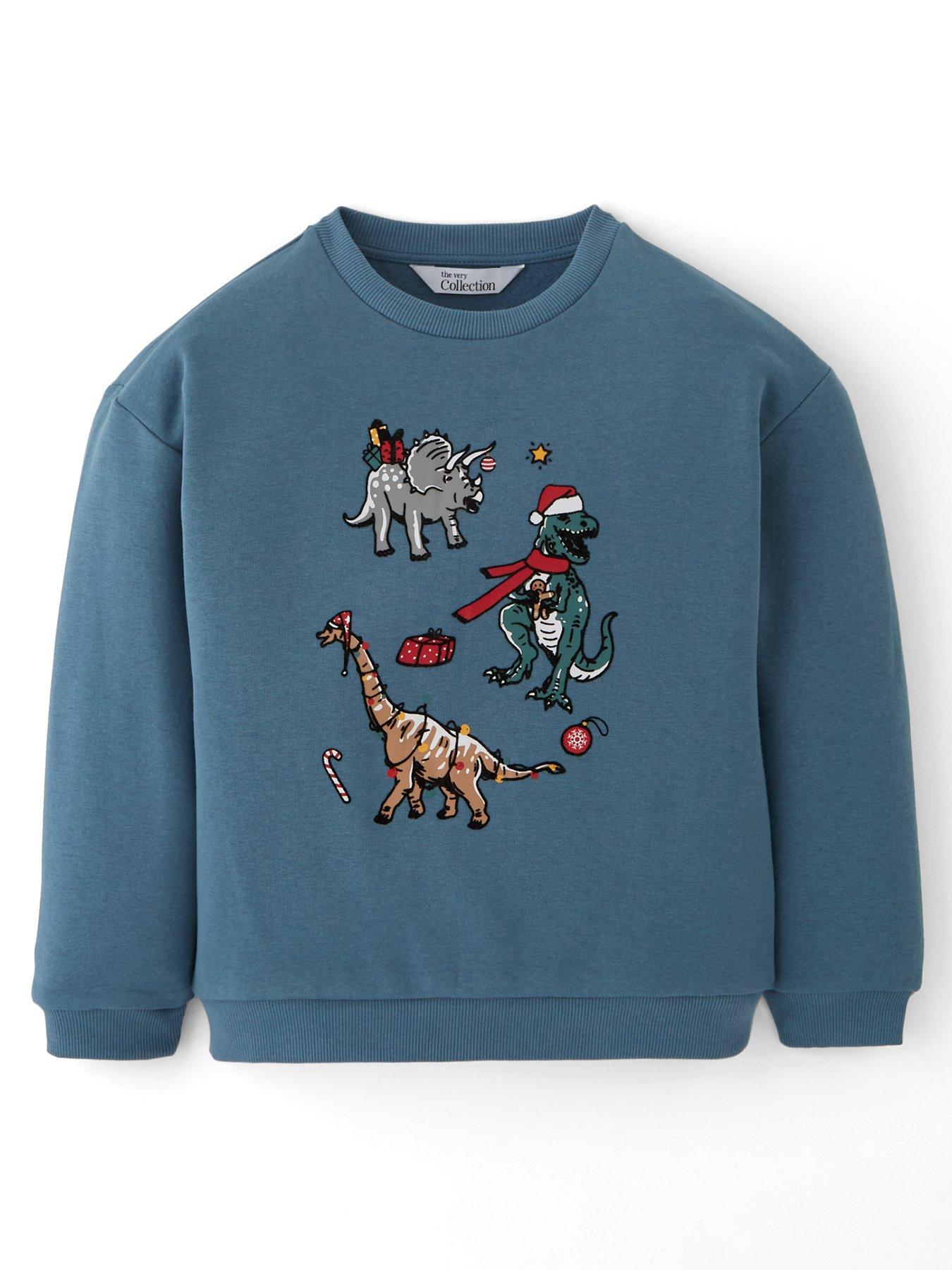 The Very Collection Boys Festive Snowman Cuff Sleeve Tshirt