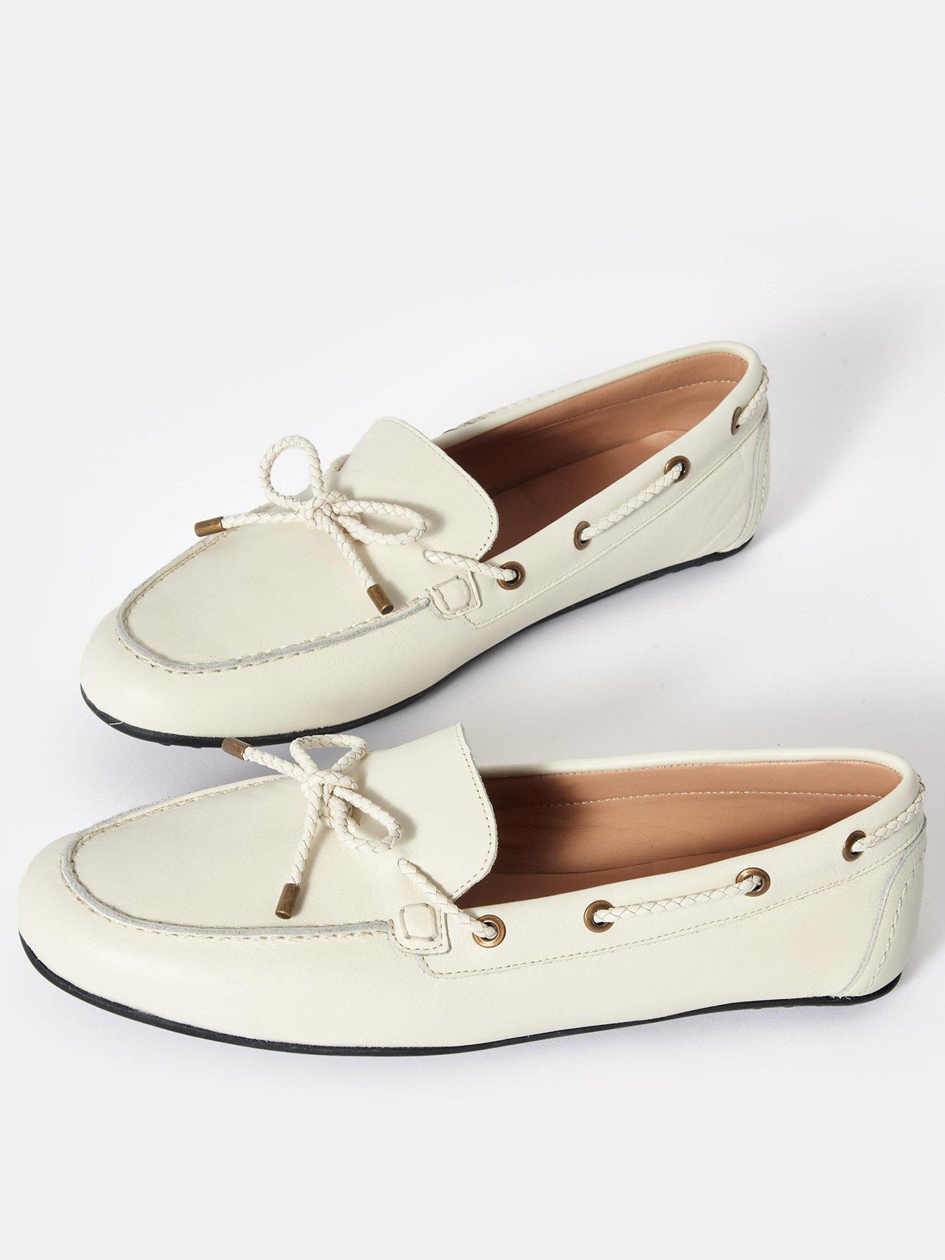 back image of mint-velvet-sally-cream-boat-shoe
