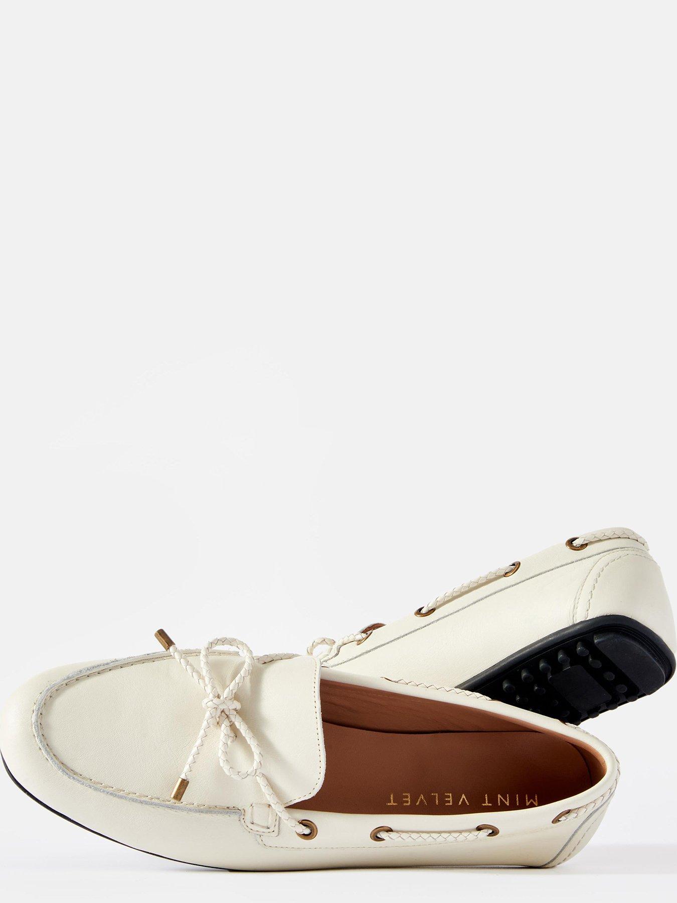  image of mint-velvet-sally-cream-boat-shoe