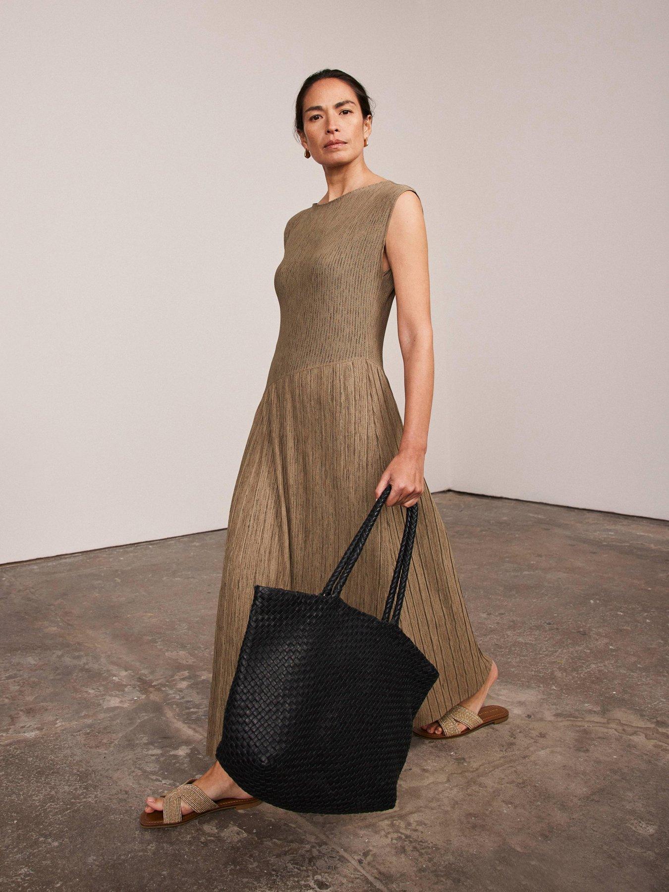 undefined Pleated Skirt Jersey Dress