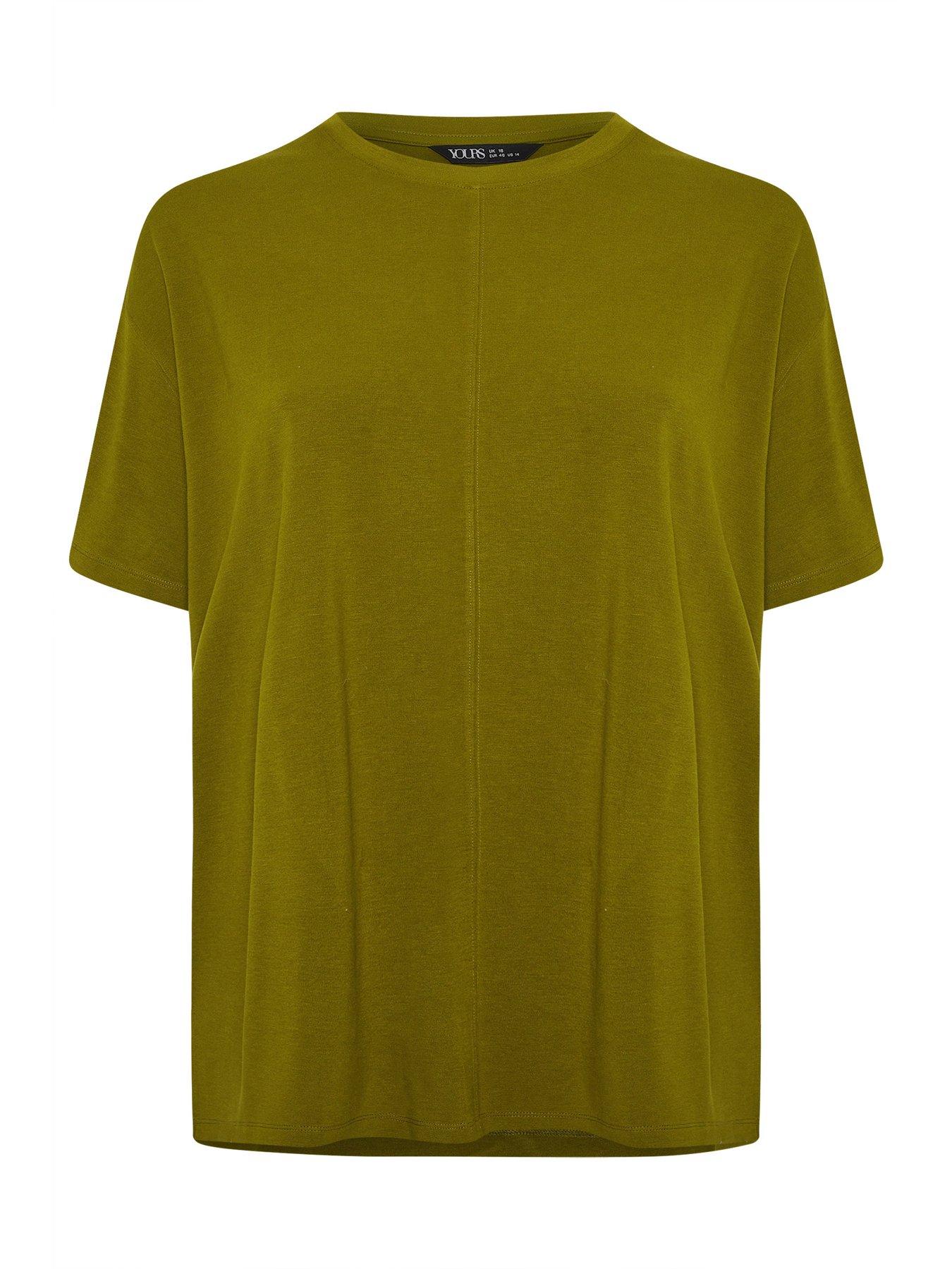  image of yours-curve-boxy-t-shirt-green
