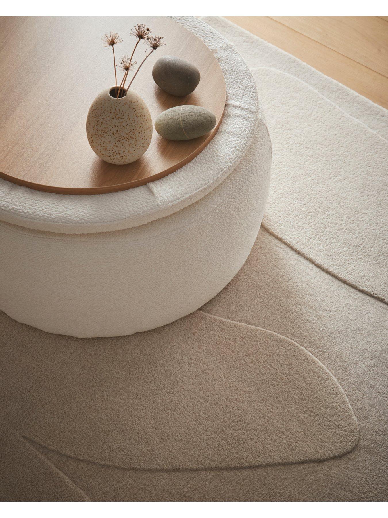 Image 3 of 5 of The Very Collection Sculpted Wool Pebble Rug