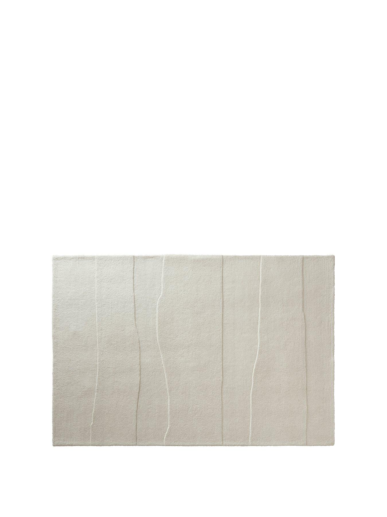 Image 2 of 5 of Very Home Sculpted Wool Rock Rug - Cream