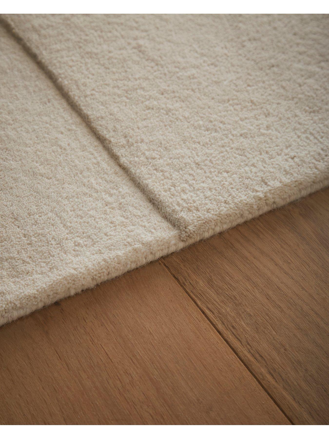 Image 4 of 5 of Very Home Sculpted Wool Rock Rug - Cream