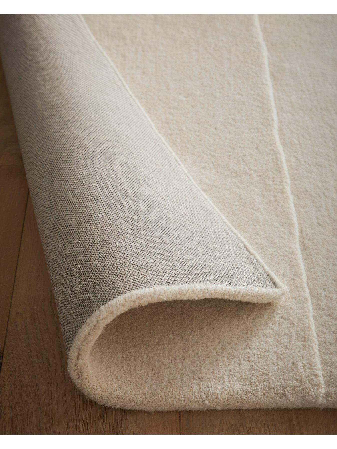 Image 5 of 5 of Very Home Sculpted Wool Rock Rug - Cream