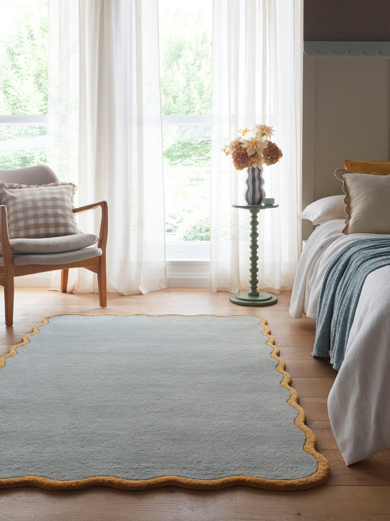 very-home-scalloped-elsie-wool-rug-ndash-duck-egg-and-ochre