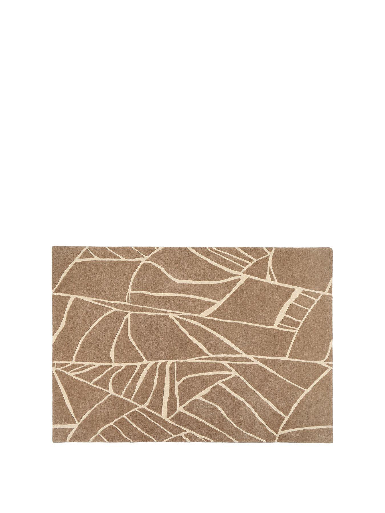stillFront image of the-very-collection-kintsugi-taupe-wool-rug