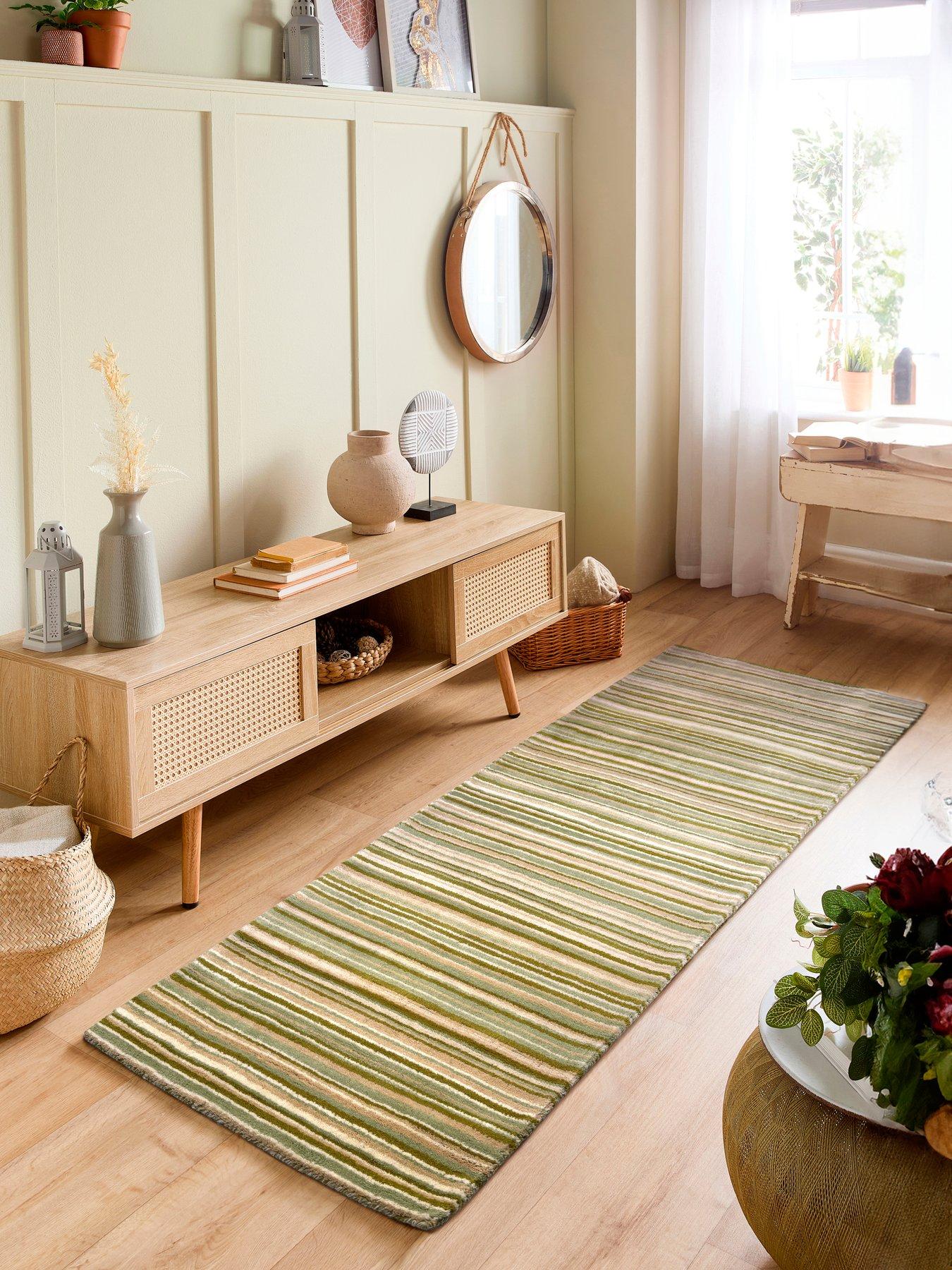  image of very-home-fine-stripes-green-runner