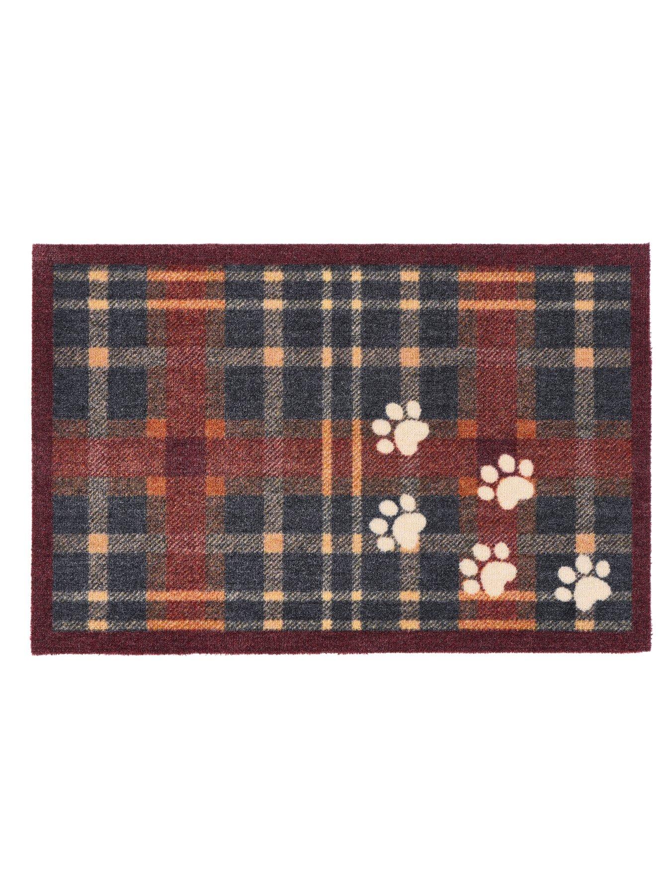 very-home-plaid-paws-doormat