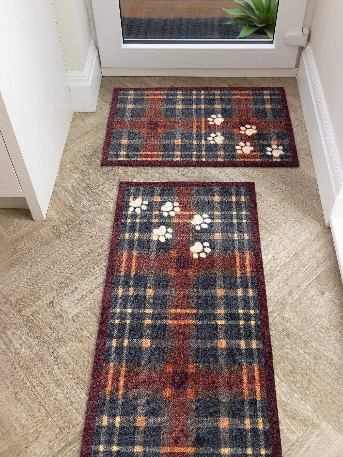 very-home-plaid-paws-runner