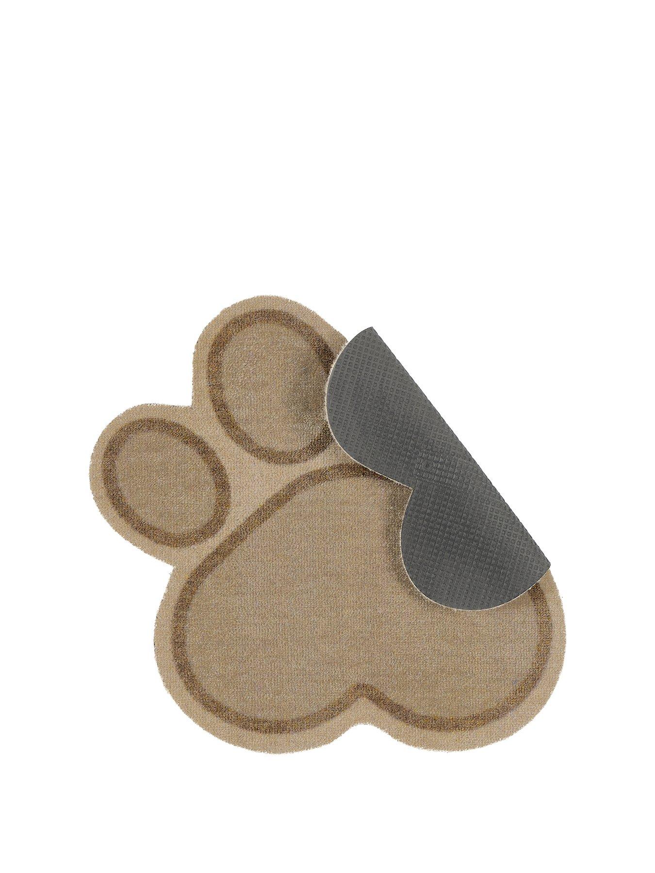stillFront image of the-very-collection-paw-shaped-mat-beige