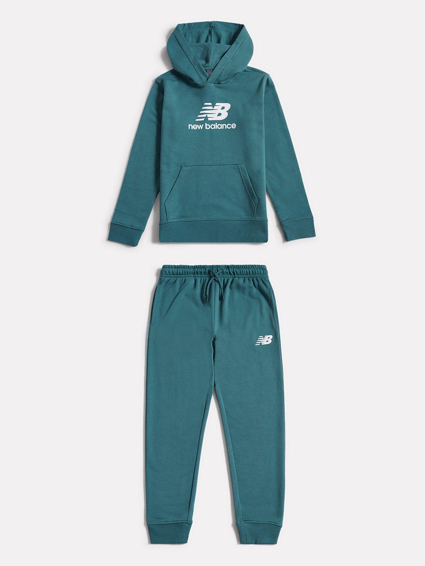  image of new-balance-junior-boys-french-terry-stacked-logo-hoodie-amp-jogger-set-green