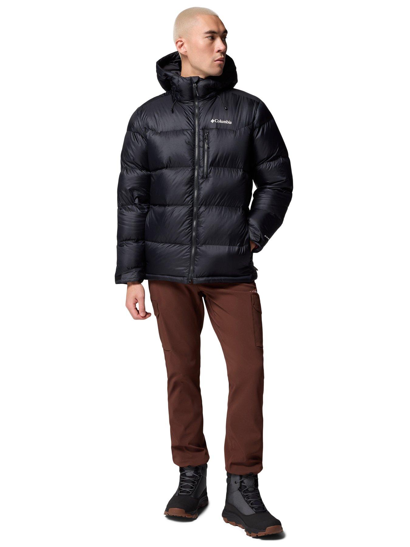  image of columbia-mens-cloudview-down-hooded-jacket-black