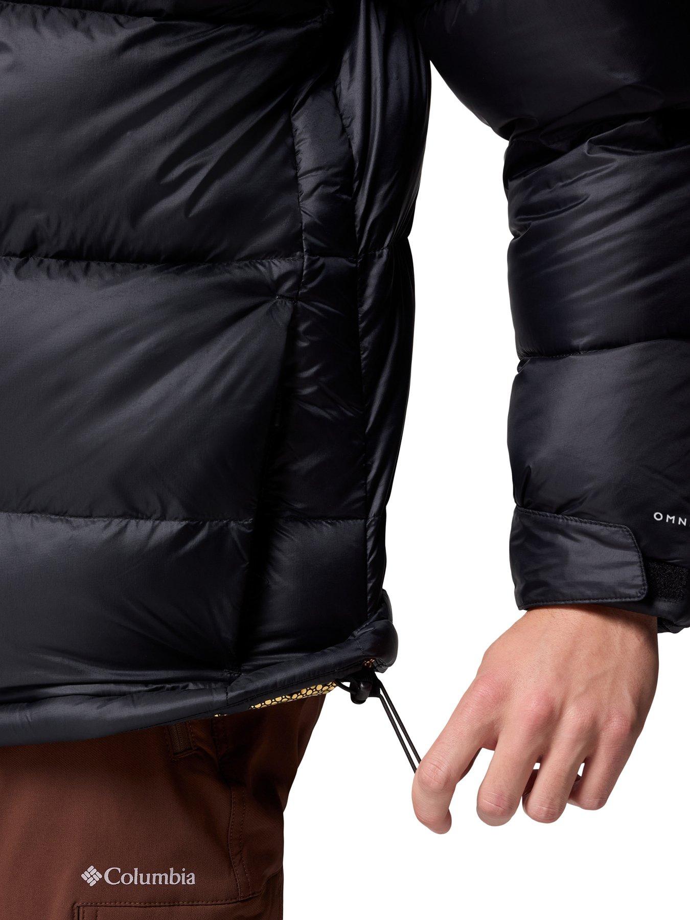  image of columbia-mens-cloudview-down-hooded-jacket-black